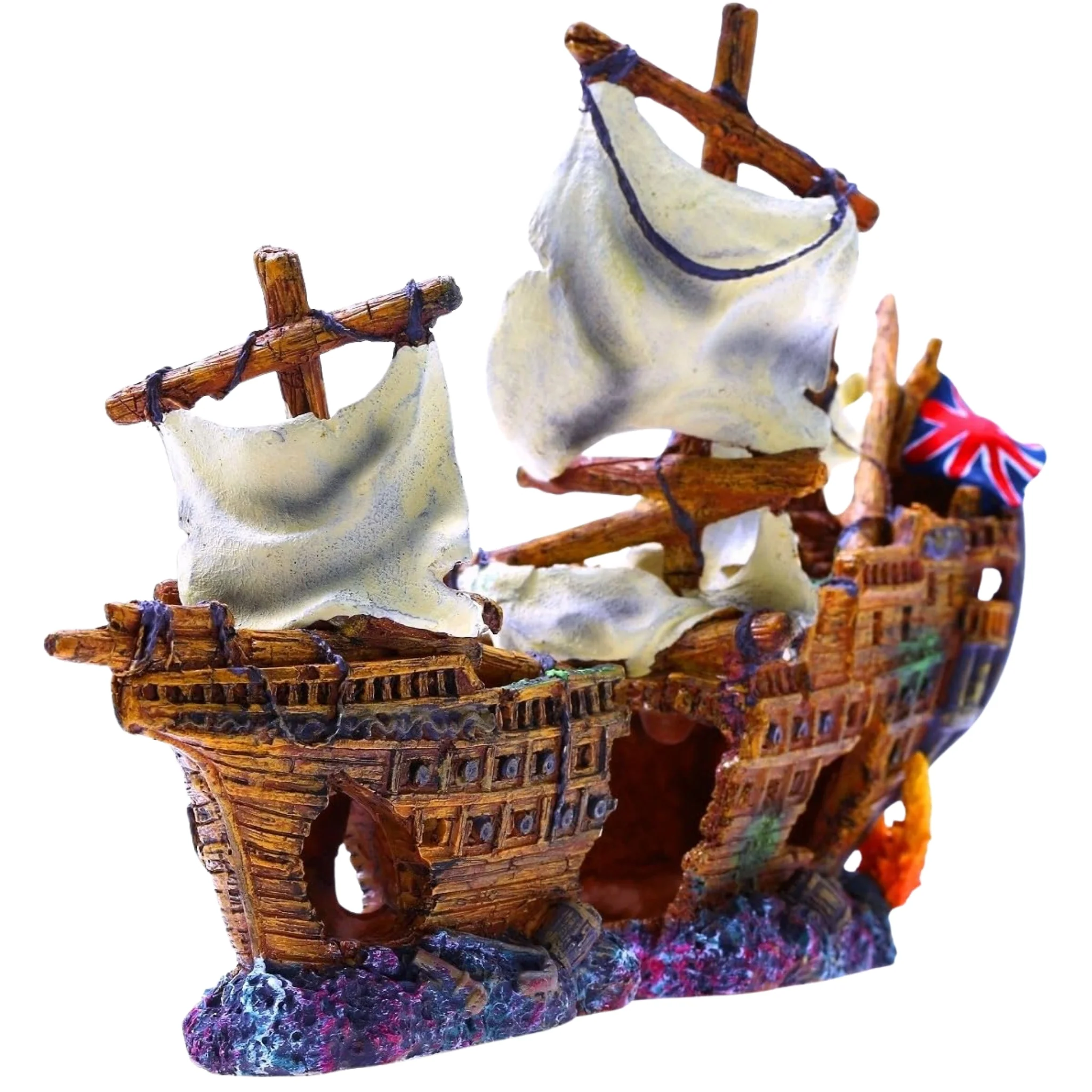 Adorno de Resina – Barco Hundido Decorativo para Acuarios - Image 2