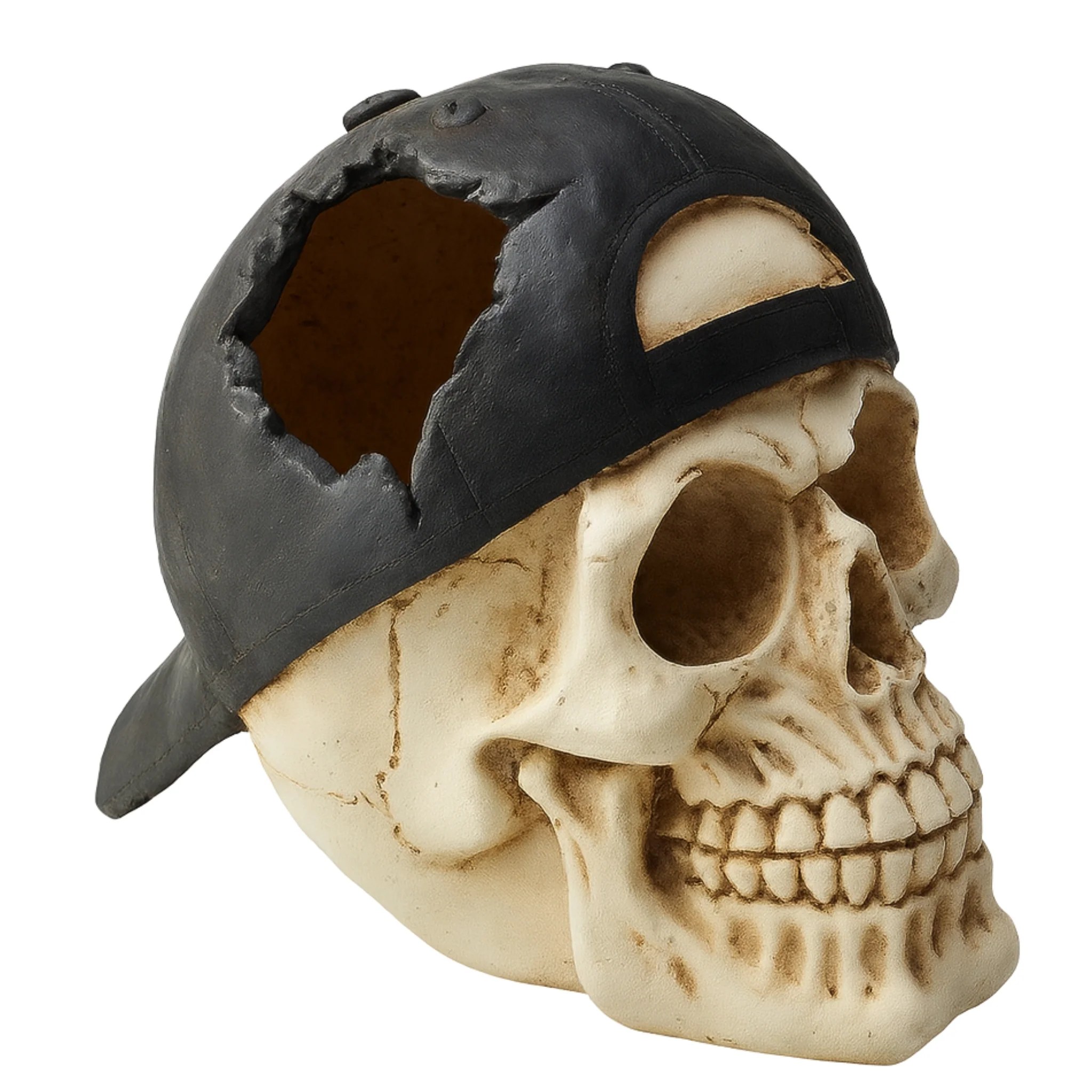 Adorno de Resina – Calavera con Gorra de Visera
