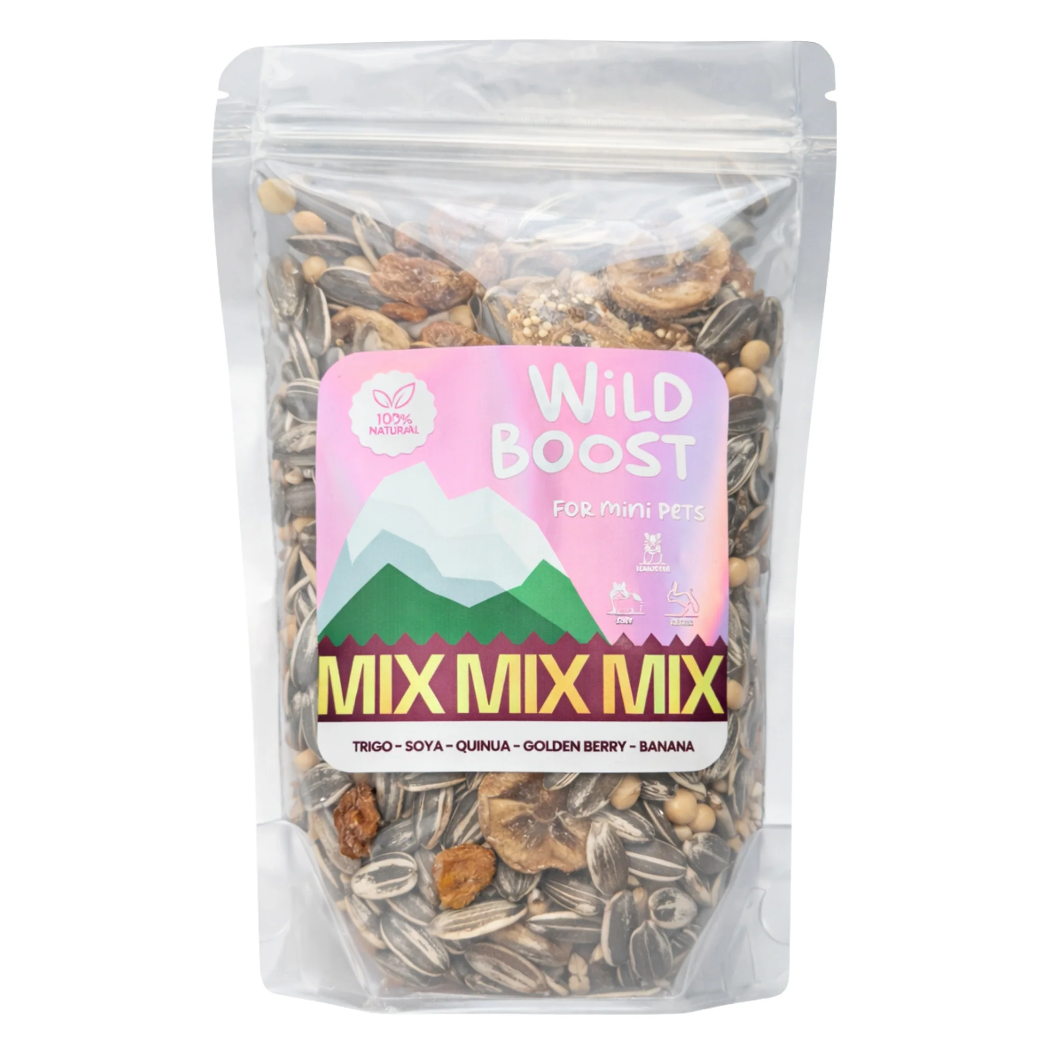 Alimento Premium para Hamster, Gerbo y Rata Wild Boost - Mix Banana Golden Berry