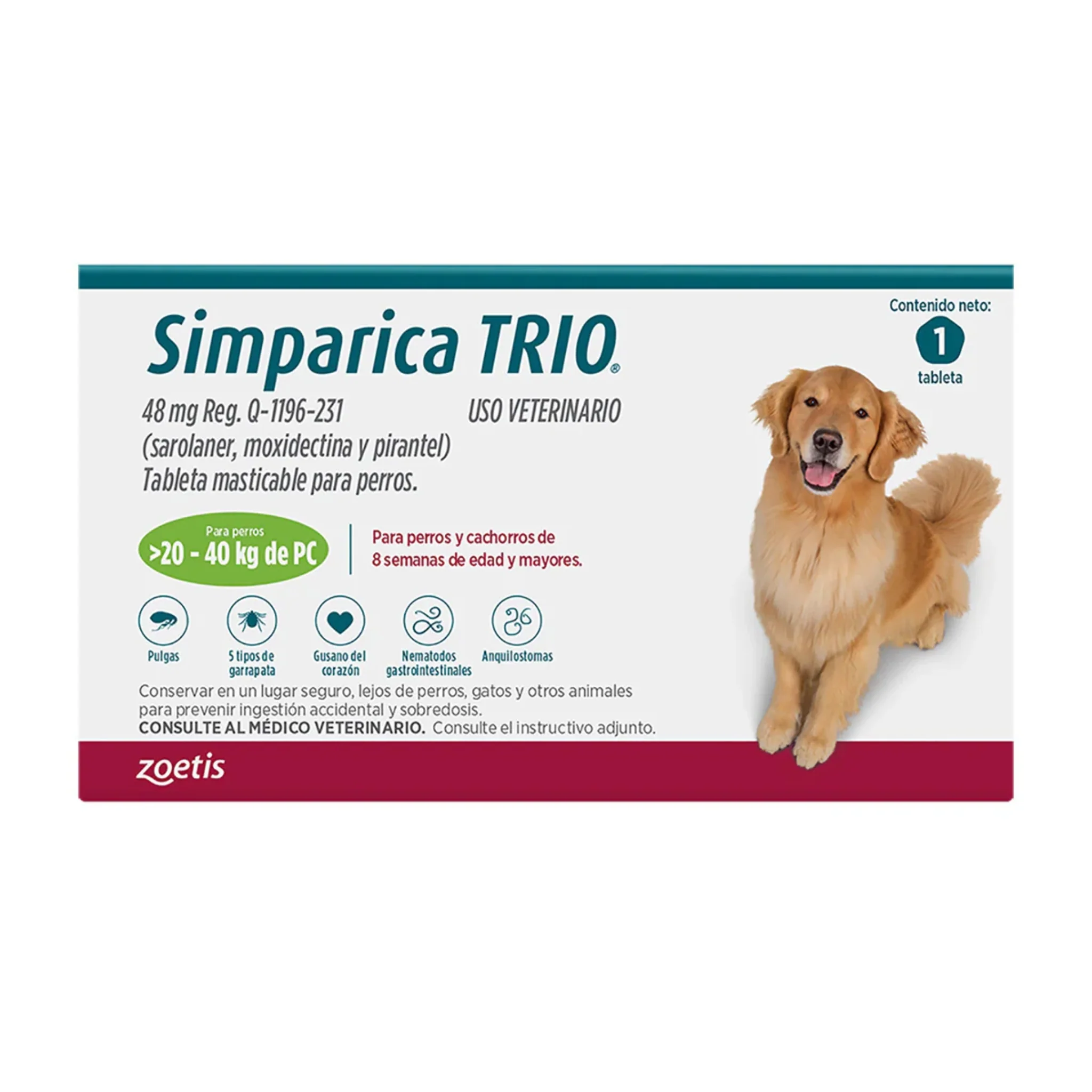 Simparica Trio antiparasitario externo interno - Image 3