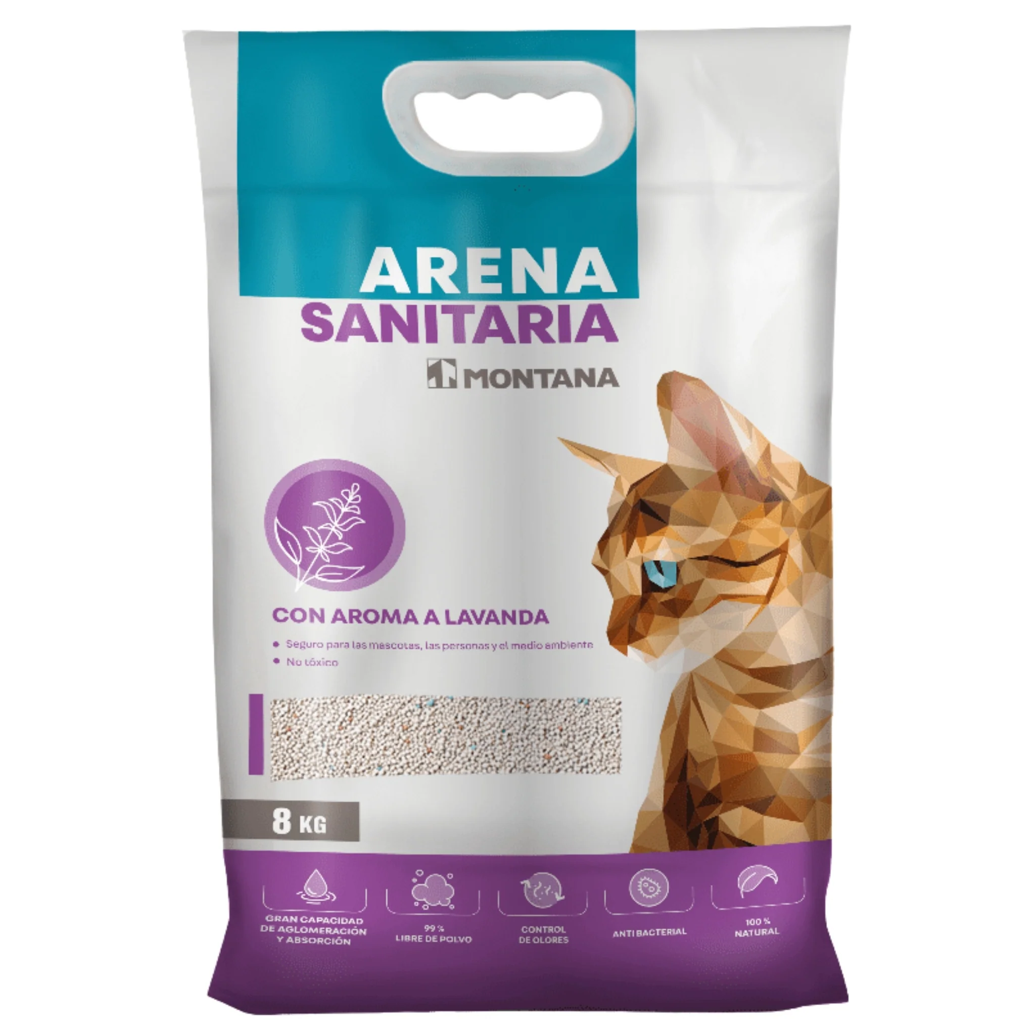 Arena Sanitaria Montana Súper Premium – Aroma Lavanda y Limón - Image 2