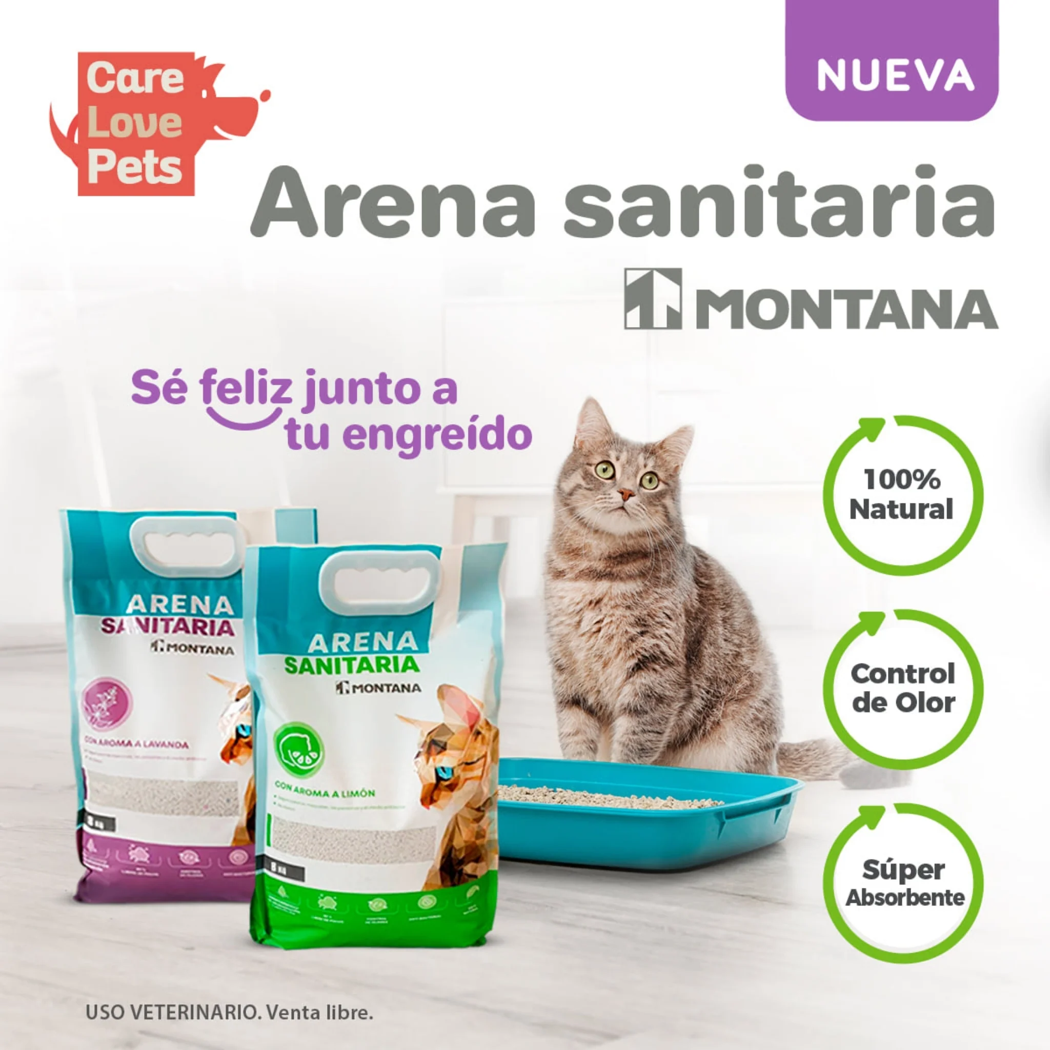 Arena Sanitaria Montana Súper Premium – Aroma Lavanda y Limón - Image 3