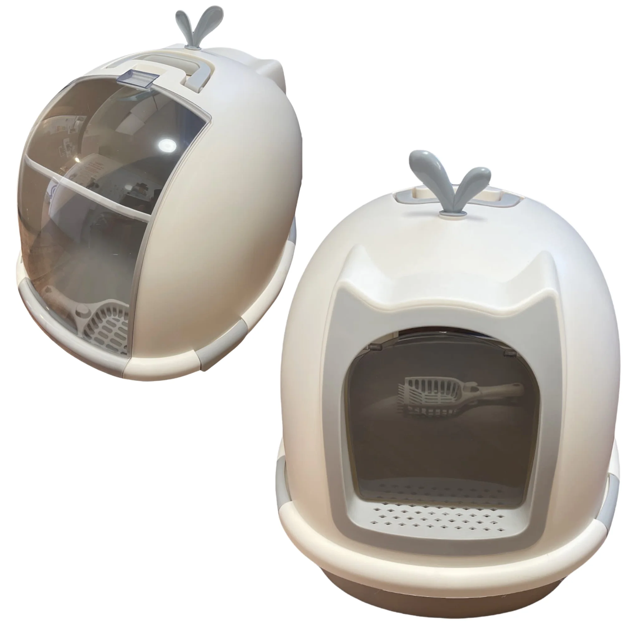 Arenero para Gato Tipo Igloo con Doble Puerta