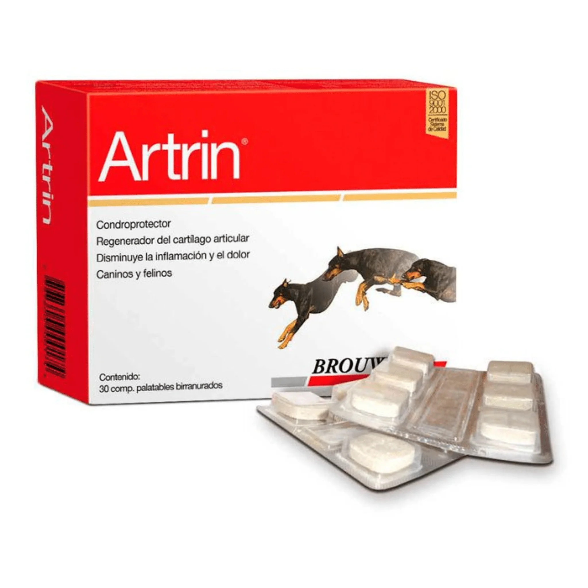Artrin 30 Tabletas - Condroprotector para Perros y Gatos