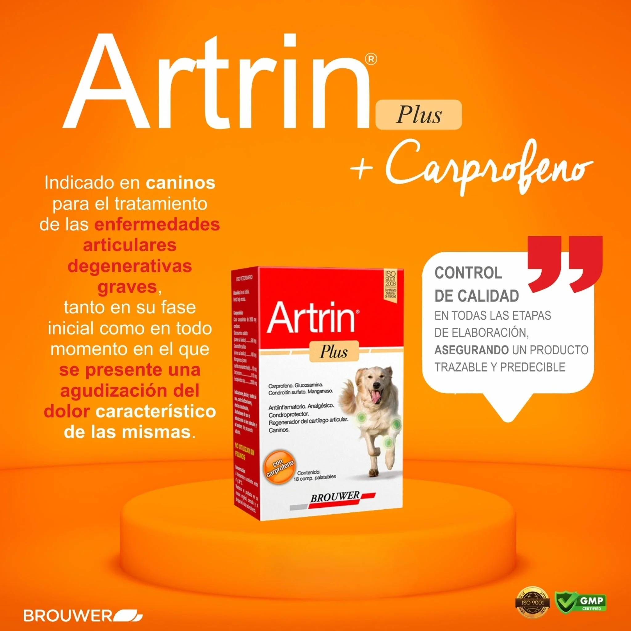 Artrin Plus 18 tabs - Condroprotector y Antiinflamatorio para Perros - Image 2