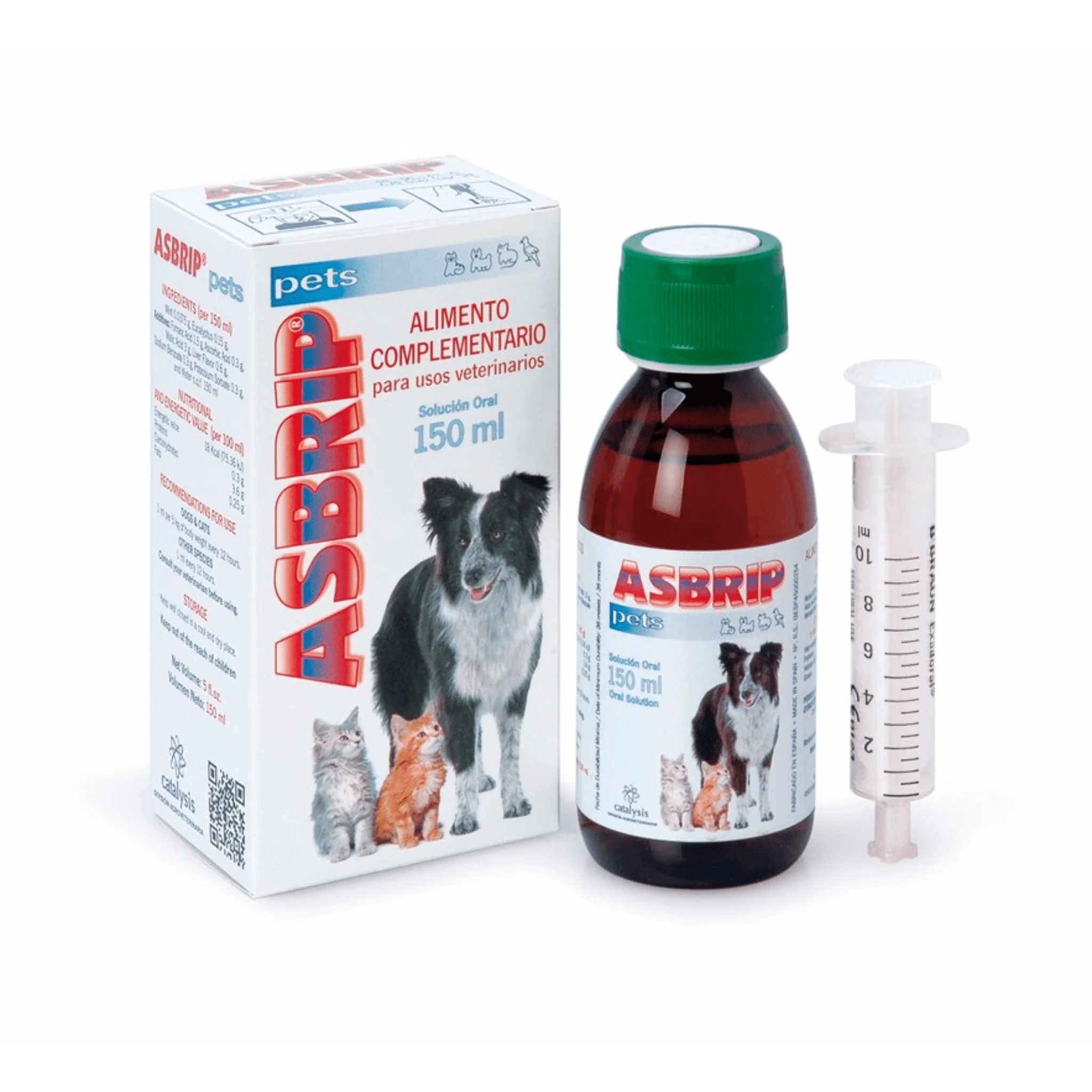 Asbrip Pets - Expectorante y Mucolítico para Perros y Gatos