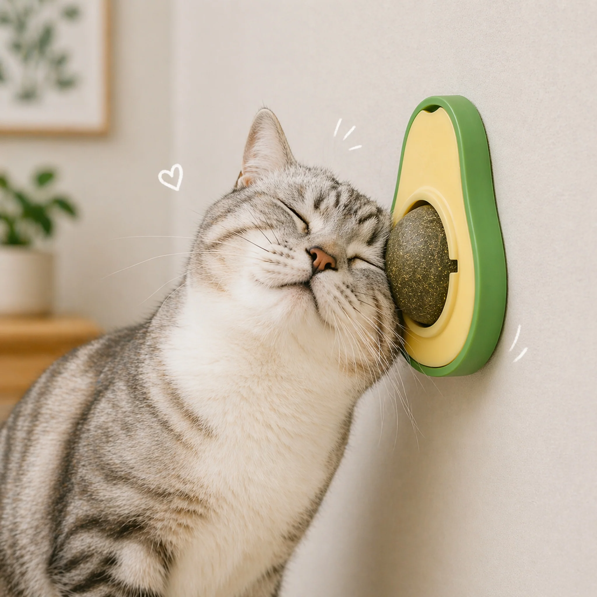 Avocado Catnip para Gatos – Juguete Interactivo con Esfera Giratoria - Image 3