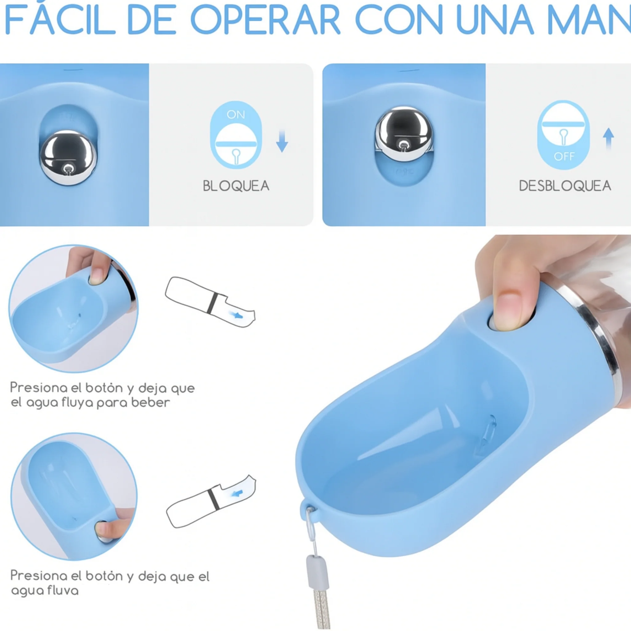 Bebedero Portátil para Perros – 500 ml - Image 4