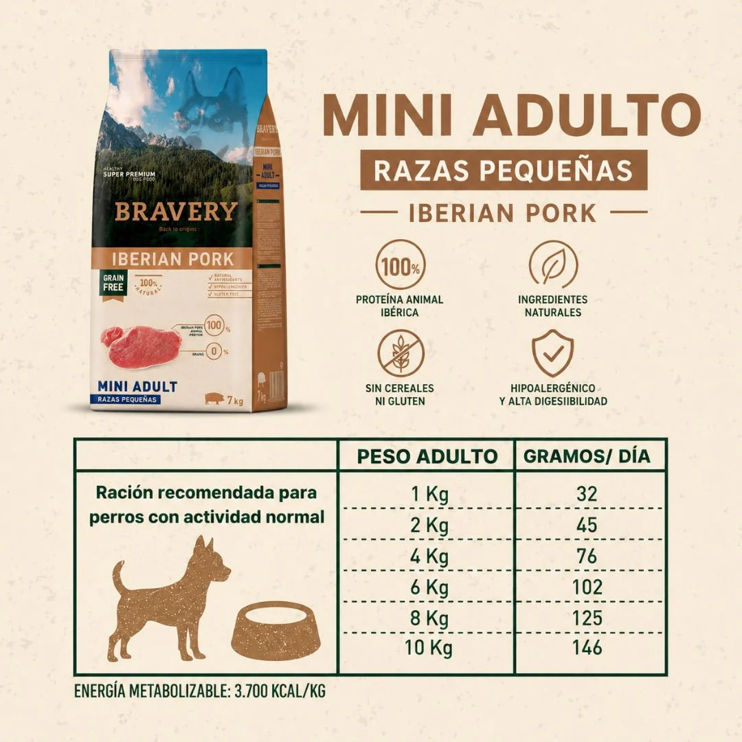 BRAVERY Cerdo Ibérico Mini Adult Razas Pequeñas - Image 4