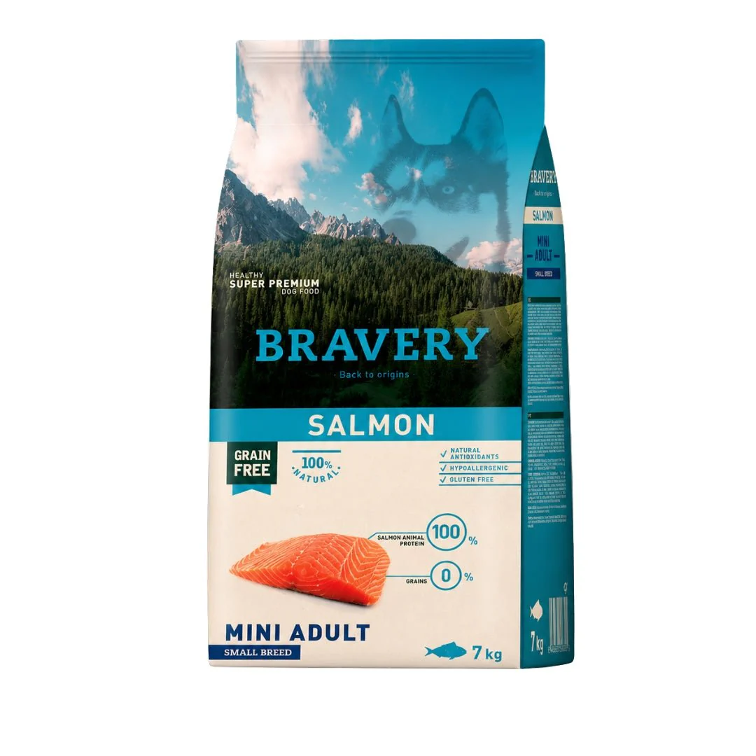 BRAVERY Salmón Mini Adulto Razas Pequeñas