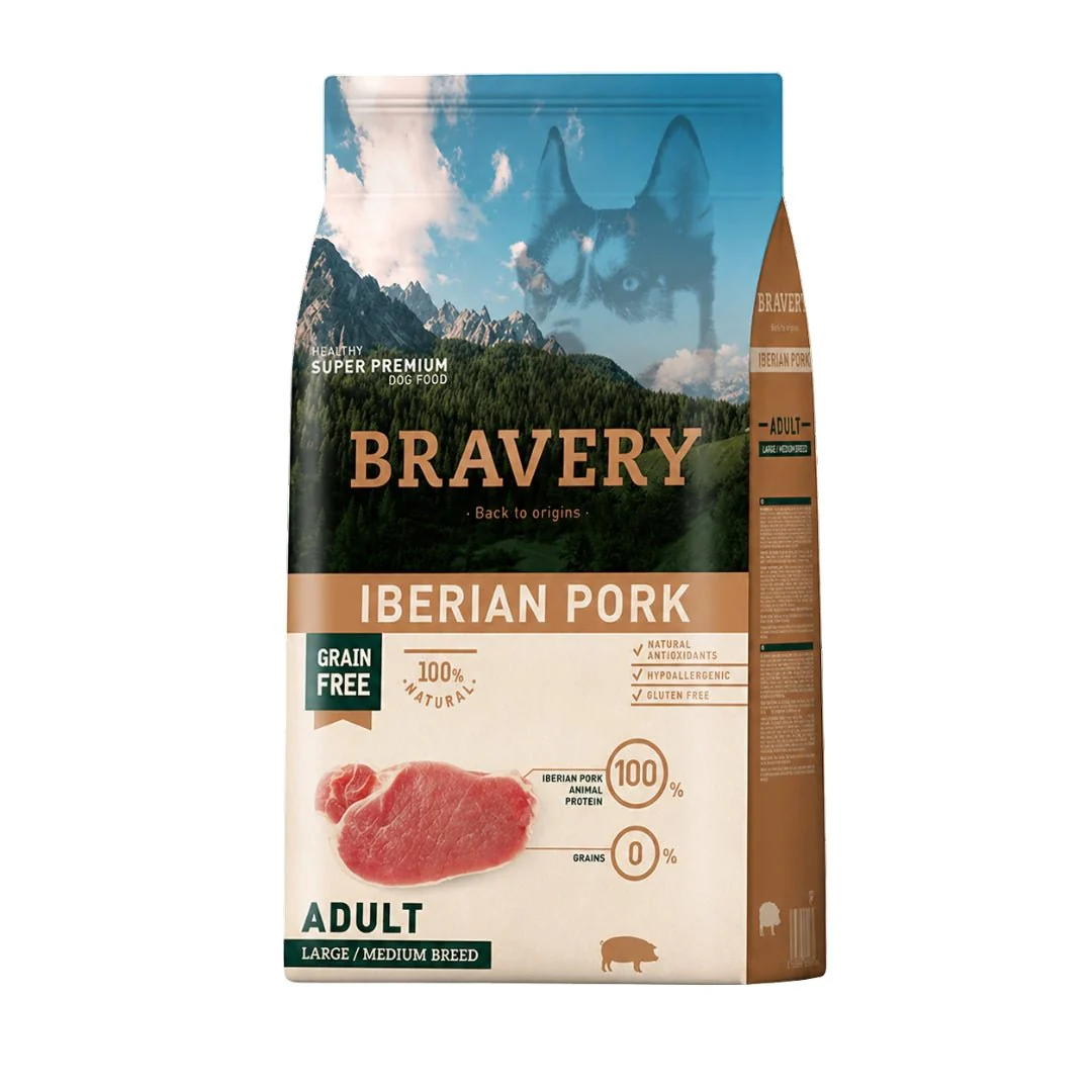 BRAVERY Cerdo Ibérico Adulto Razas Medianas y Grandes