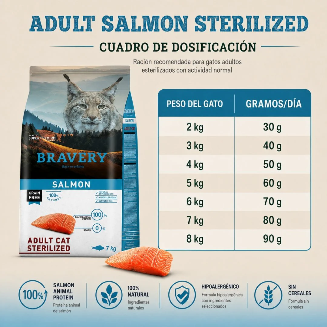 BRAVERY Salmón Adulto Cat Sterilized - Image 4
