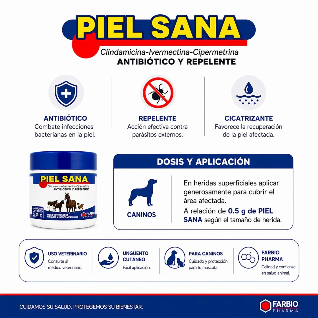 Piel Sana® 50 g – Ungüento Antibiótico y Repelente Cutáneo para Perros y Gatos - Image 3