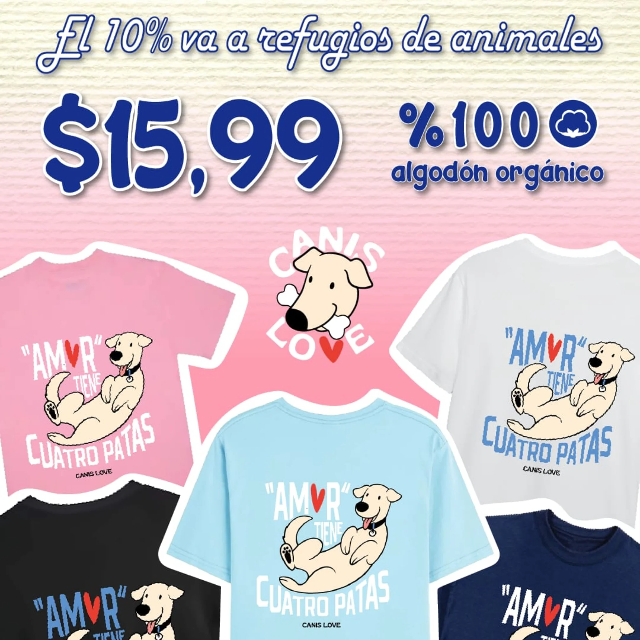 Camiseta Canis Love XS - 100% algodón - El 10% de nuestras ganancias se dona directamente a refugios - Image 8