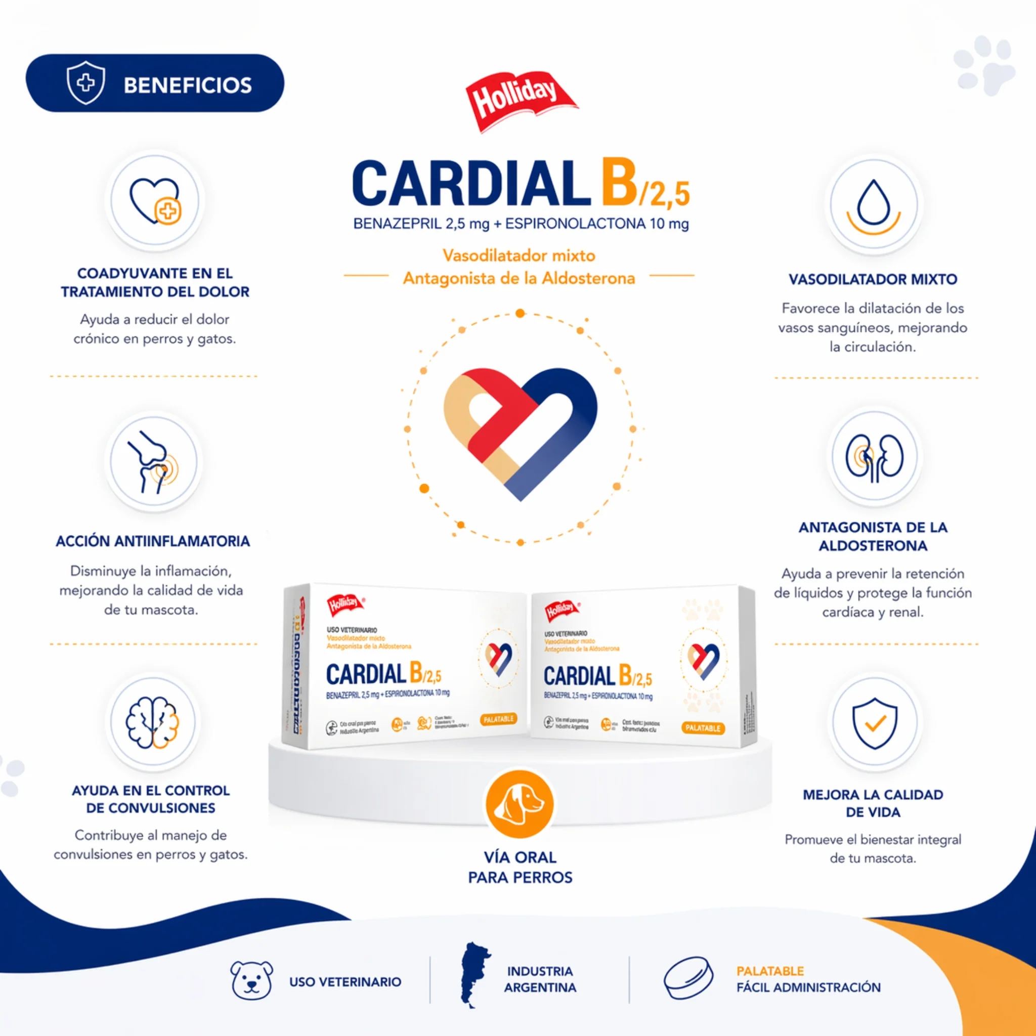 Cardial B® 2.5 mg – Protector cardíaco para perros - Image 2