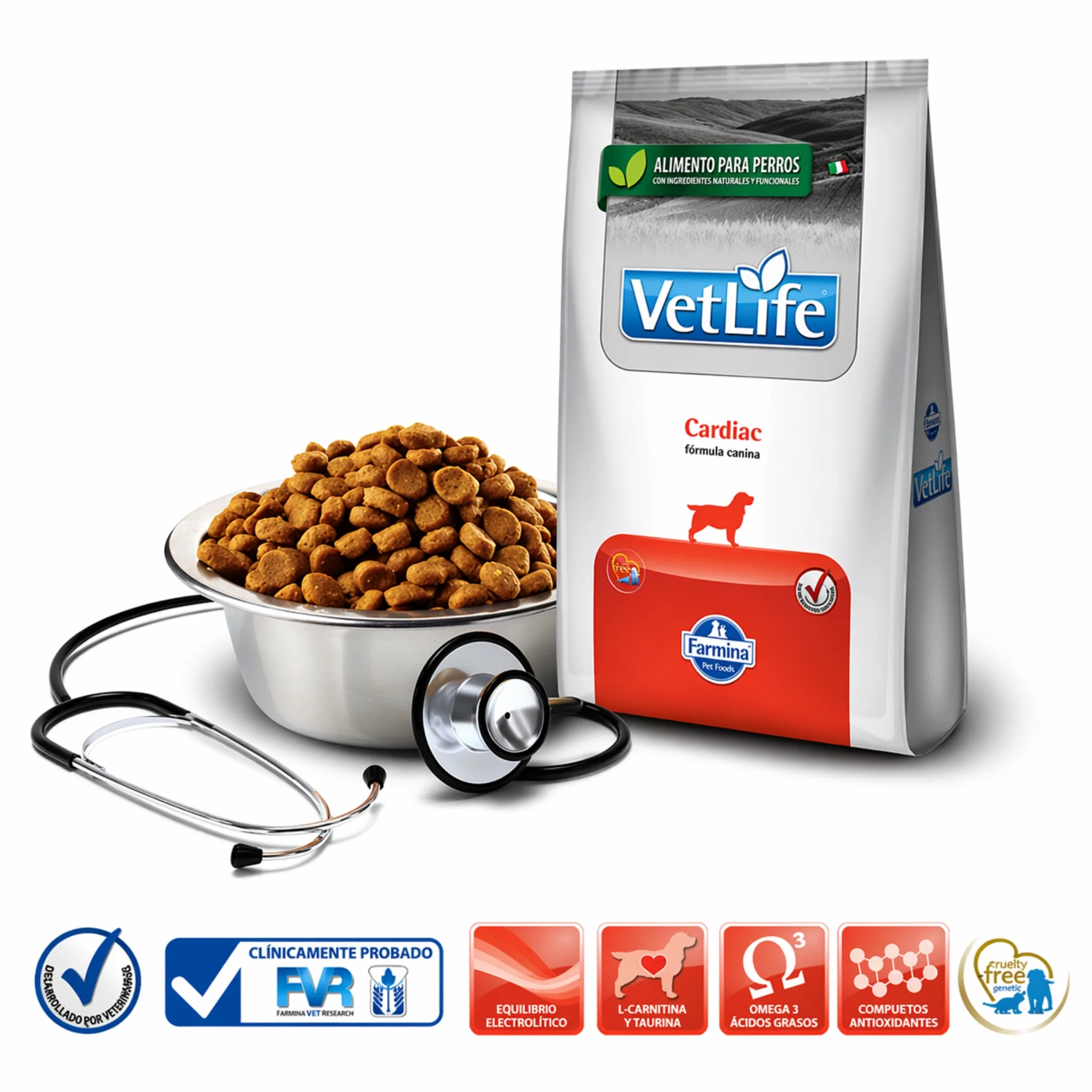 FARMINA Vet Life Cardiac Canine – Dieta veterinaria para soporte cardíaco en perros