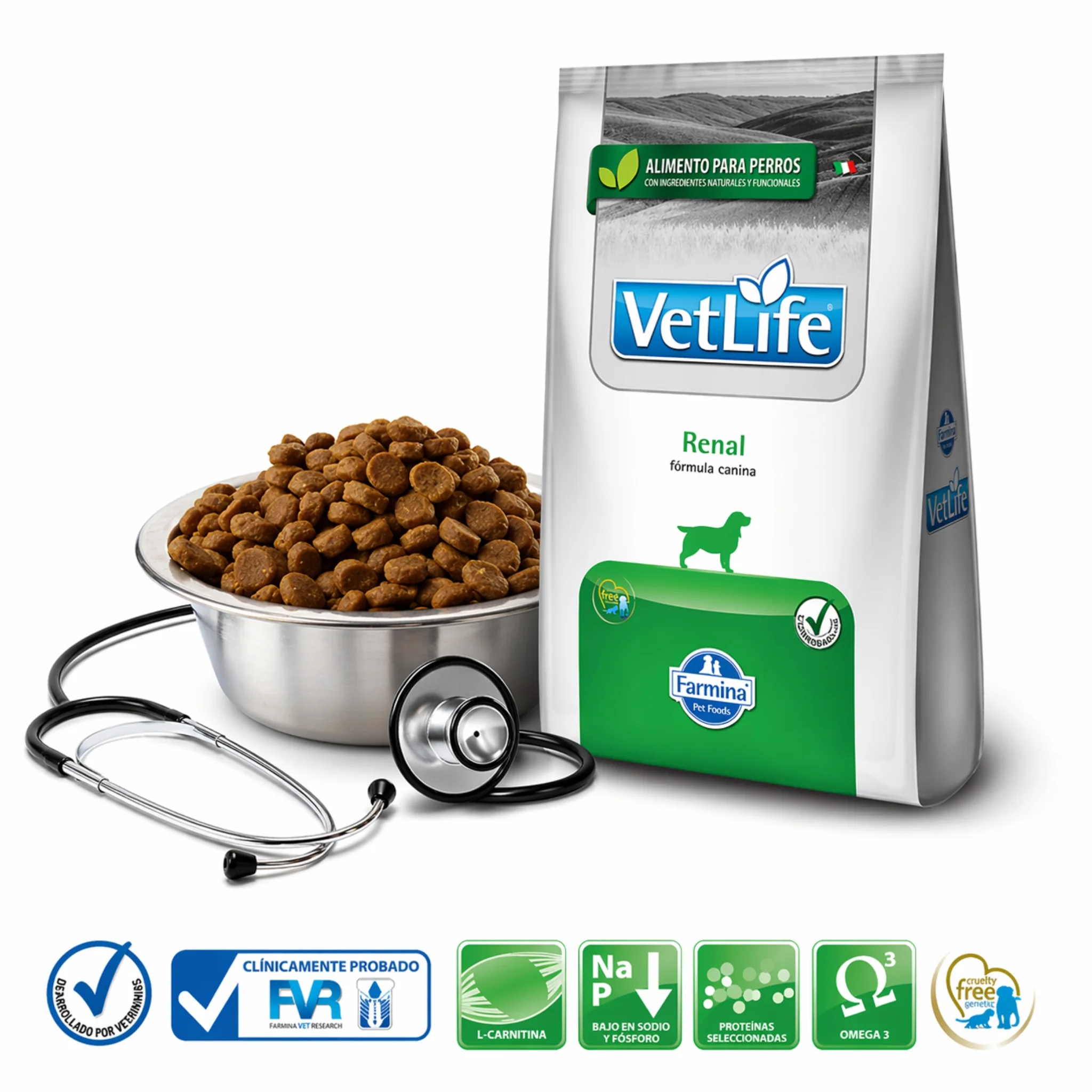 FARMINA Vet Life Renal Canine – Dieta veterinaria para el soporte renal en perros
