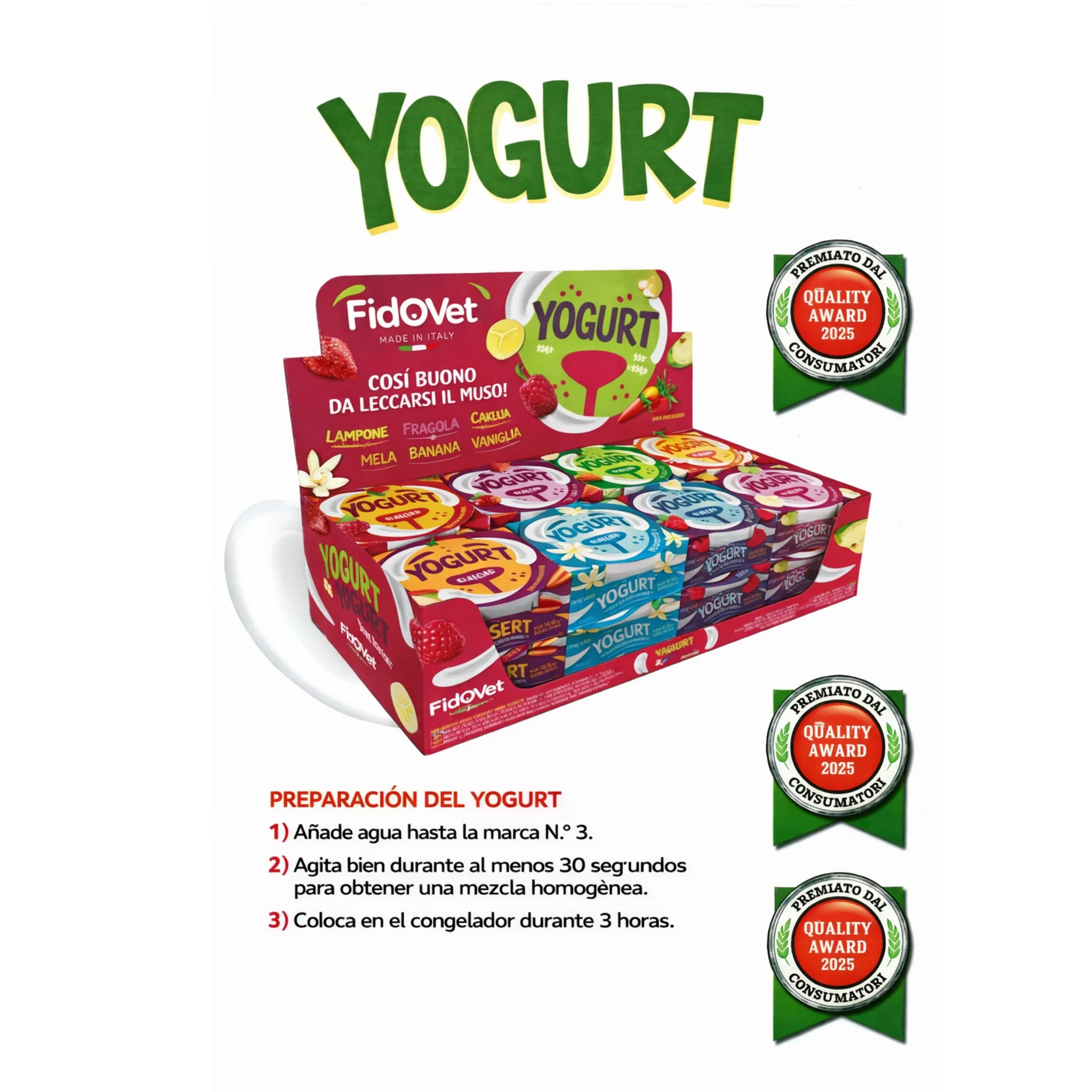 Fidovet Yogurt Italiano para perros 25g