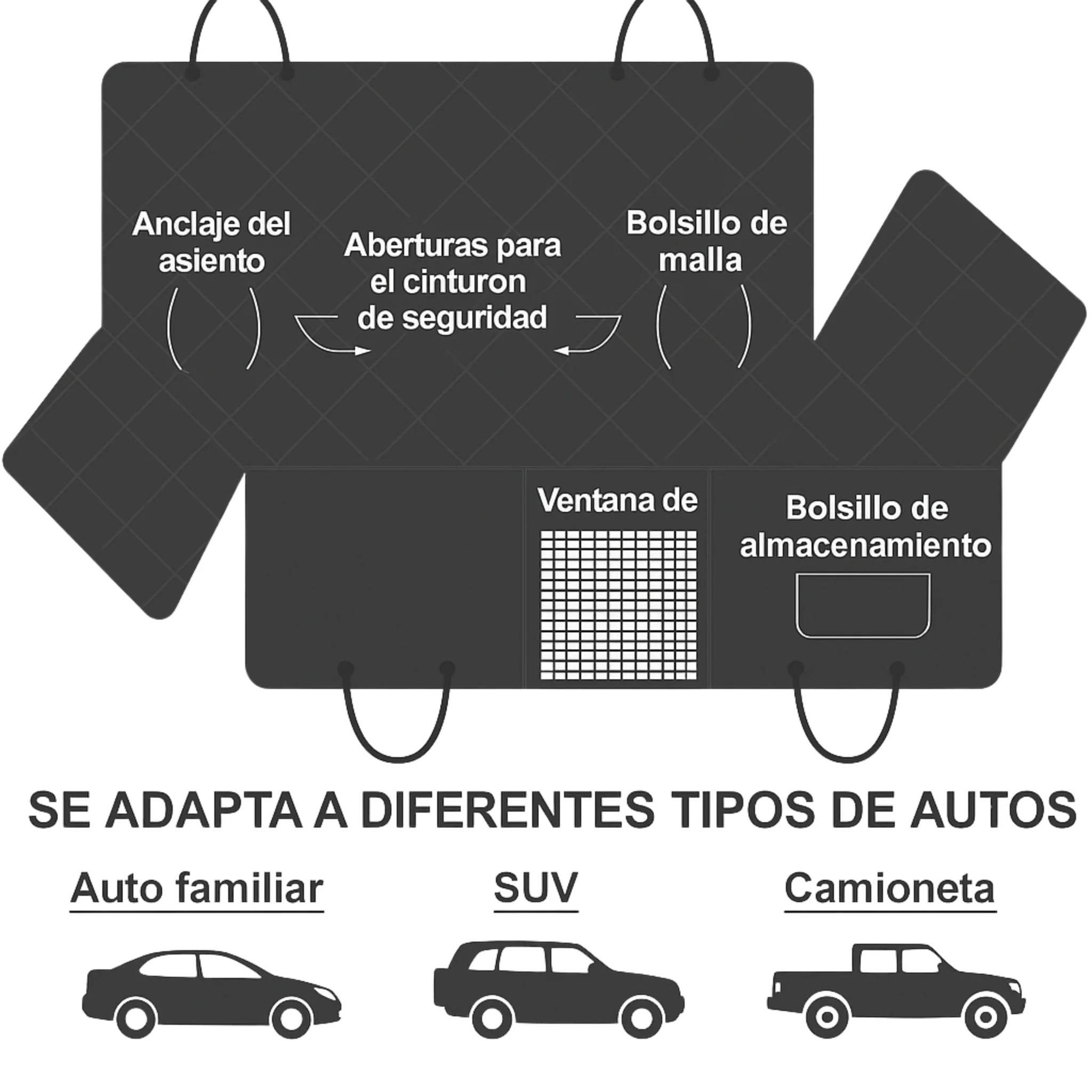 Funda Protectora para Asiento de Auto – Estilo Hamaca - Image 3