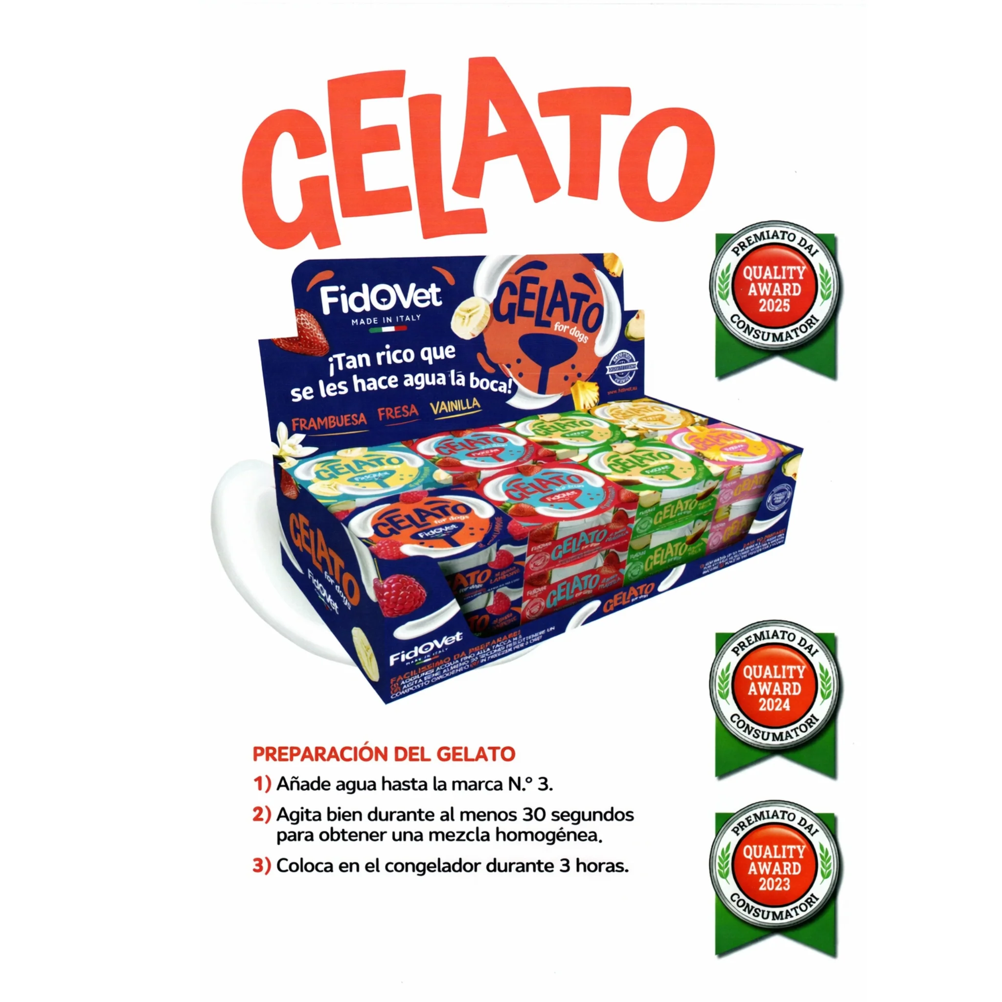 GELATO FIDOVET PARA PERROS SNACK HELADO