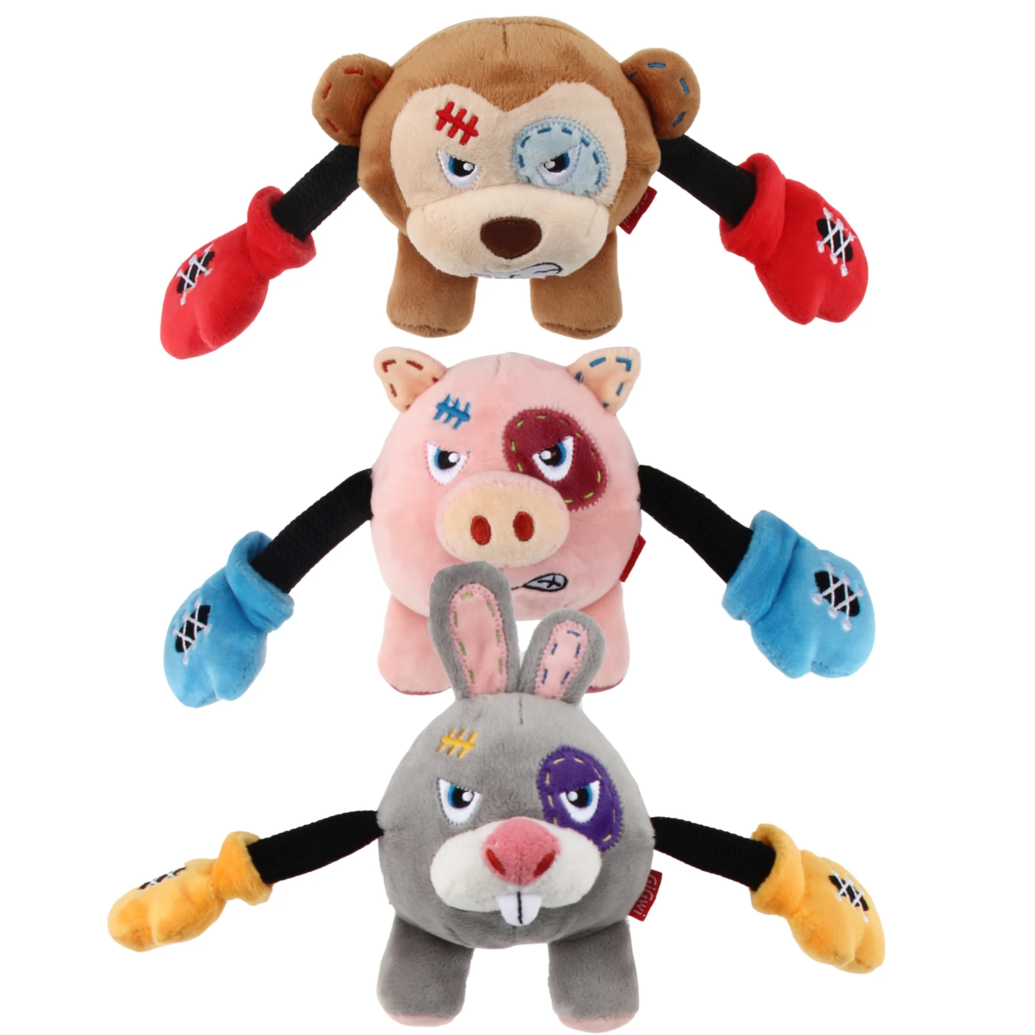 GiGwi Rock Zoo King Boxer – Juguete de Peluche con Sonido para Perros - Image 4