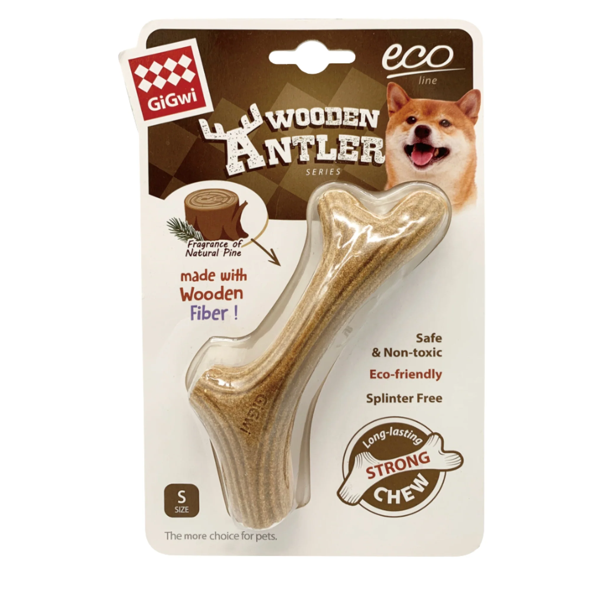 GiGwi Wooden Antler para Perros | Mordedor Natural de Madera Resistente - Image 3