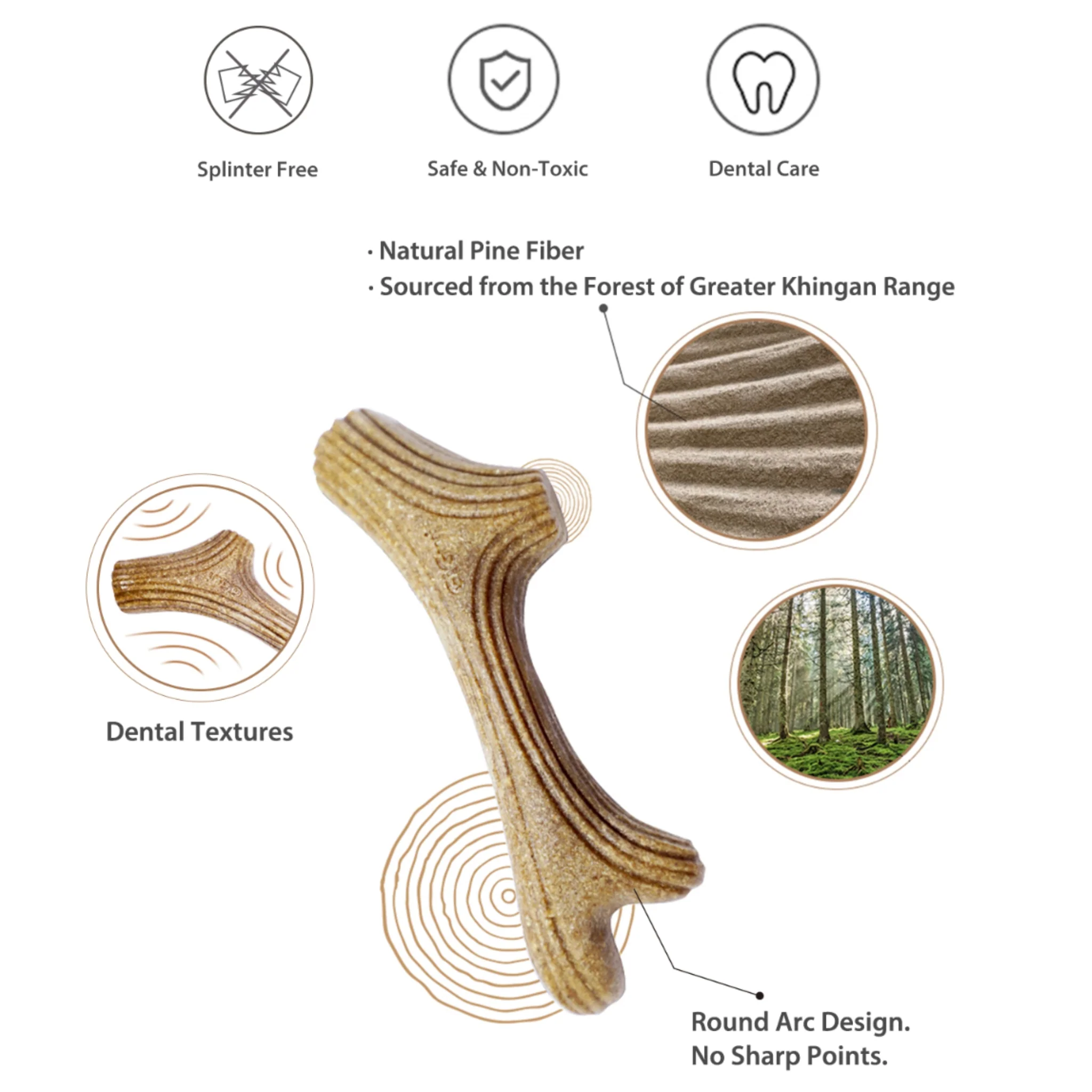GiGwi Wooden Antler para Perros | Mordedor Natural de Madera Resistente - Image 6