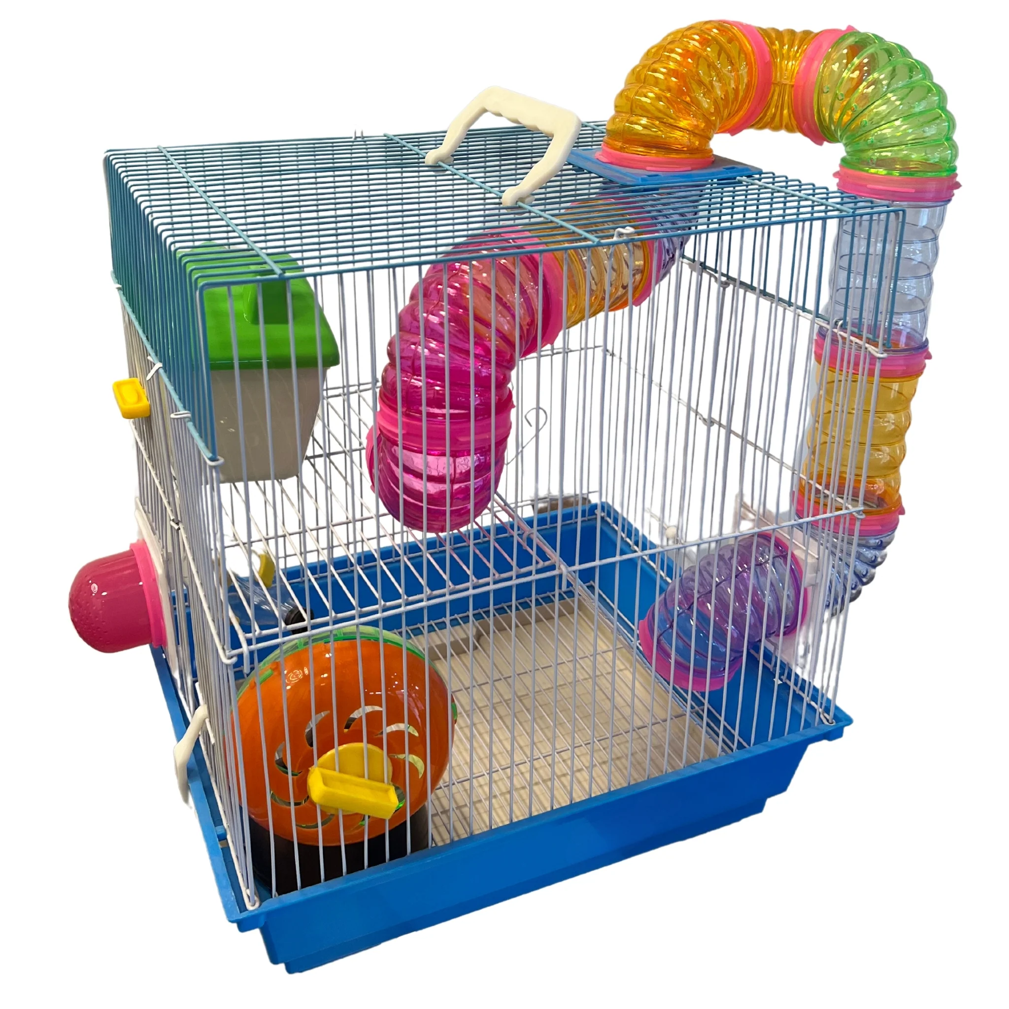 Jaula de 2 Pisos con Escalerita para Hámsters – Amplia y Resistente