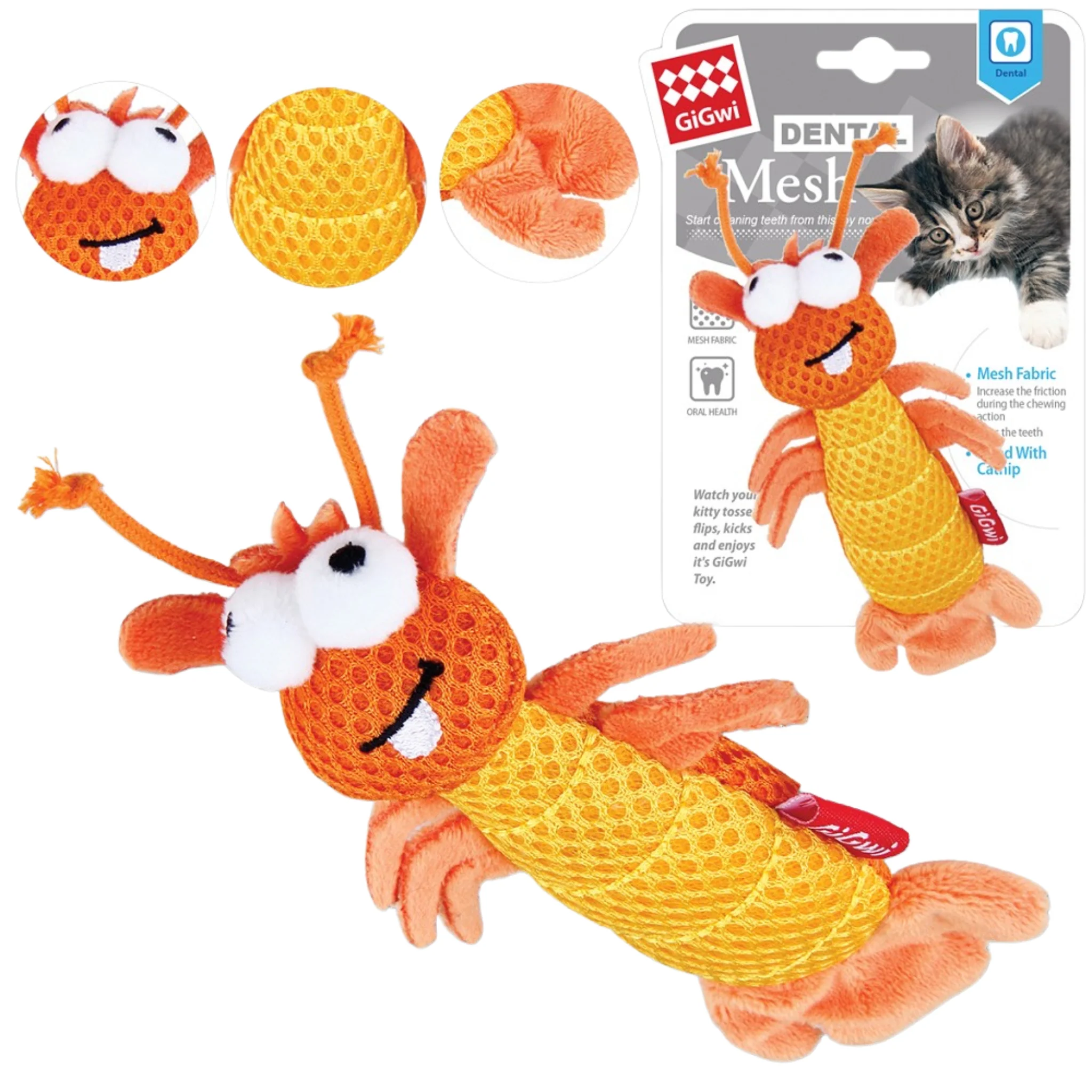 Juguete GIGWI Dental Mesh – Limpieza Dental con Catnip - Image 4