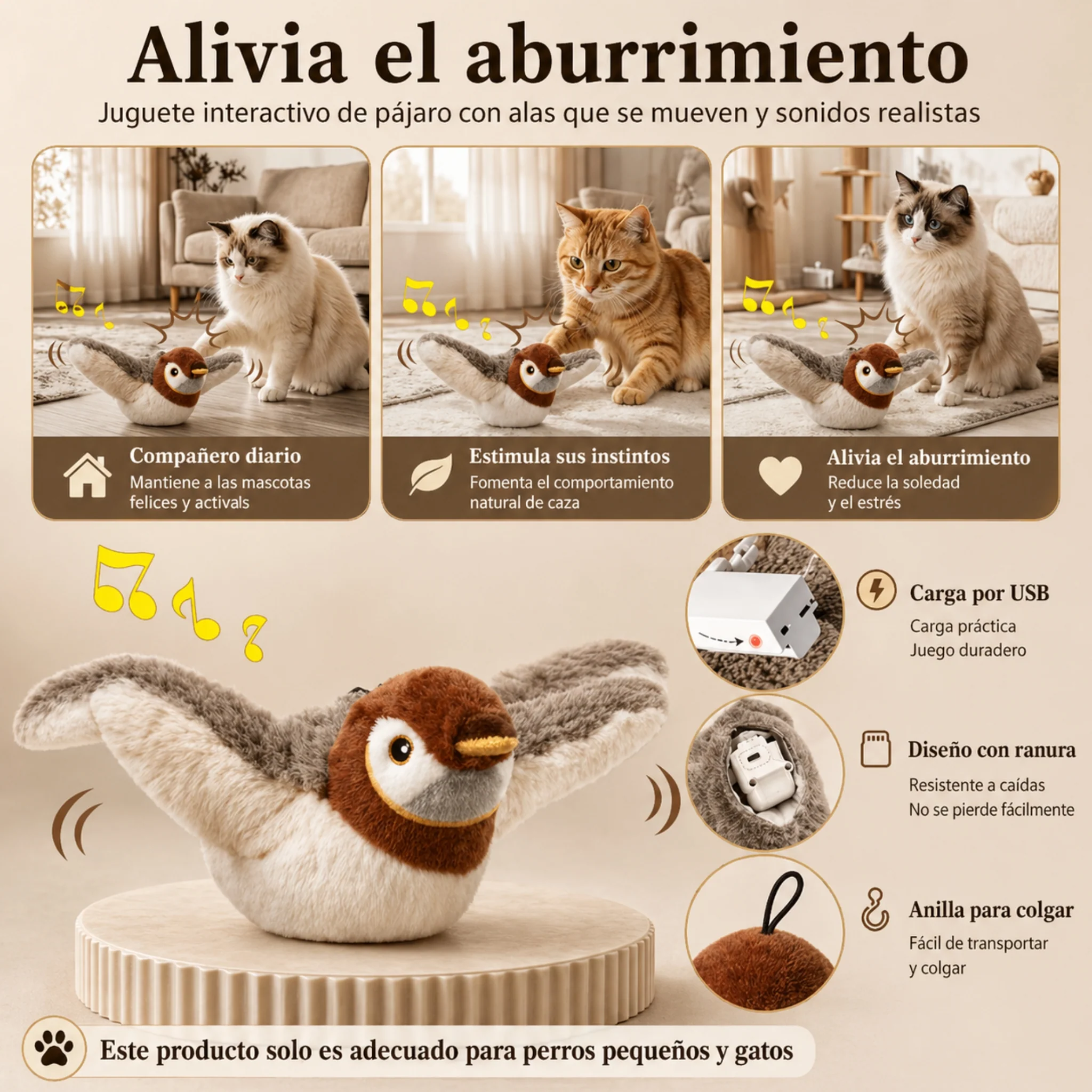 Juguete Interactivo Pajarito para Gatos – Estimula el Instinto de Caza y Juego - Image 2