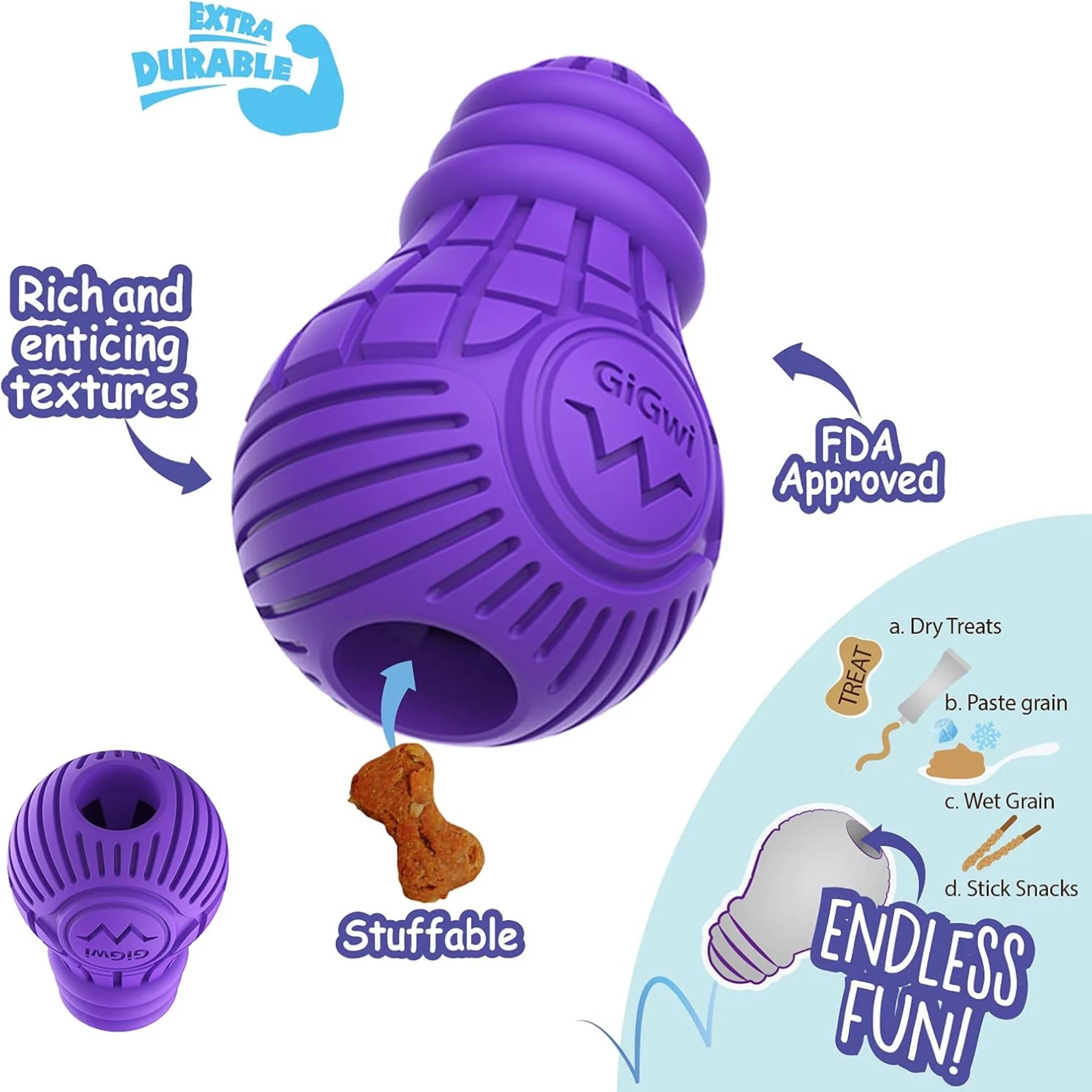Juguete para perro GIGWI Bulb L - Image 3