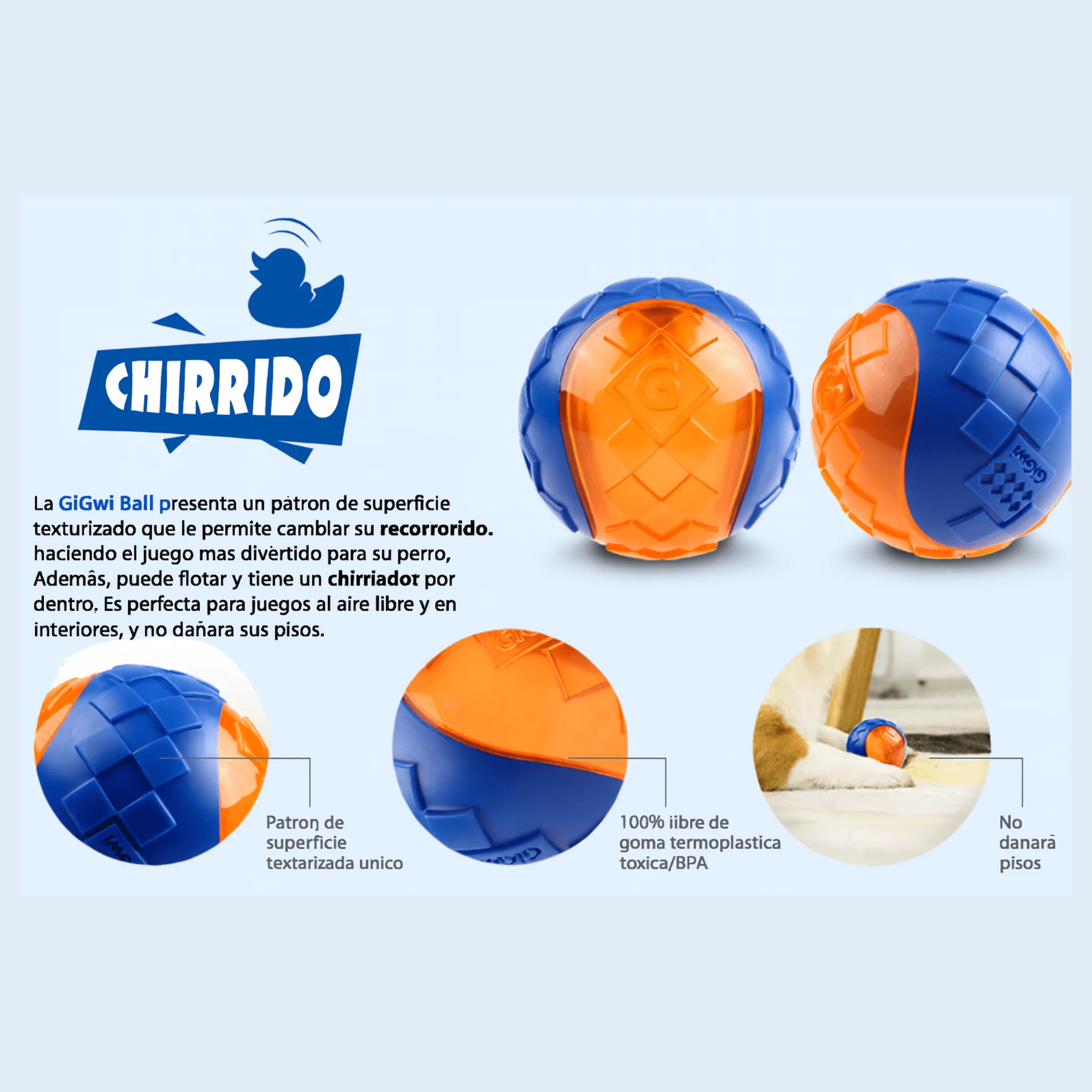 Juguete para perro GIGWI Squeaker Ball Set M - Image 3