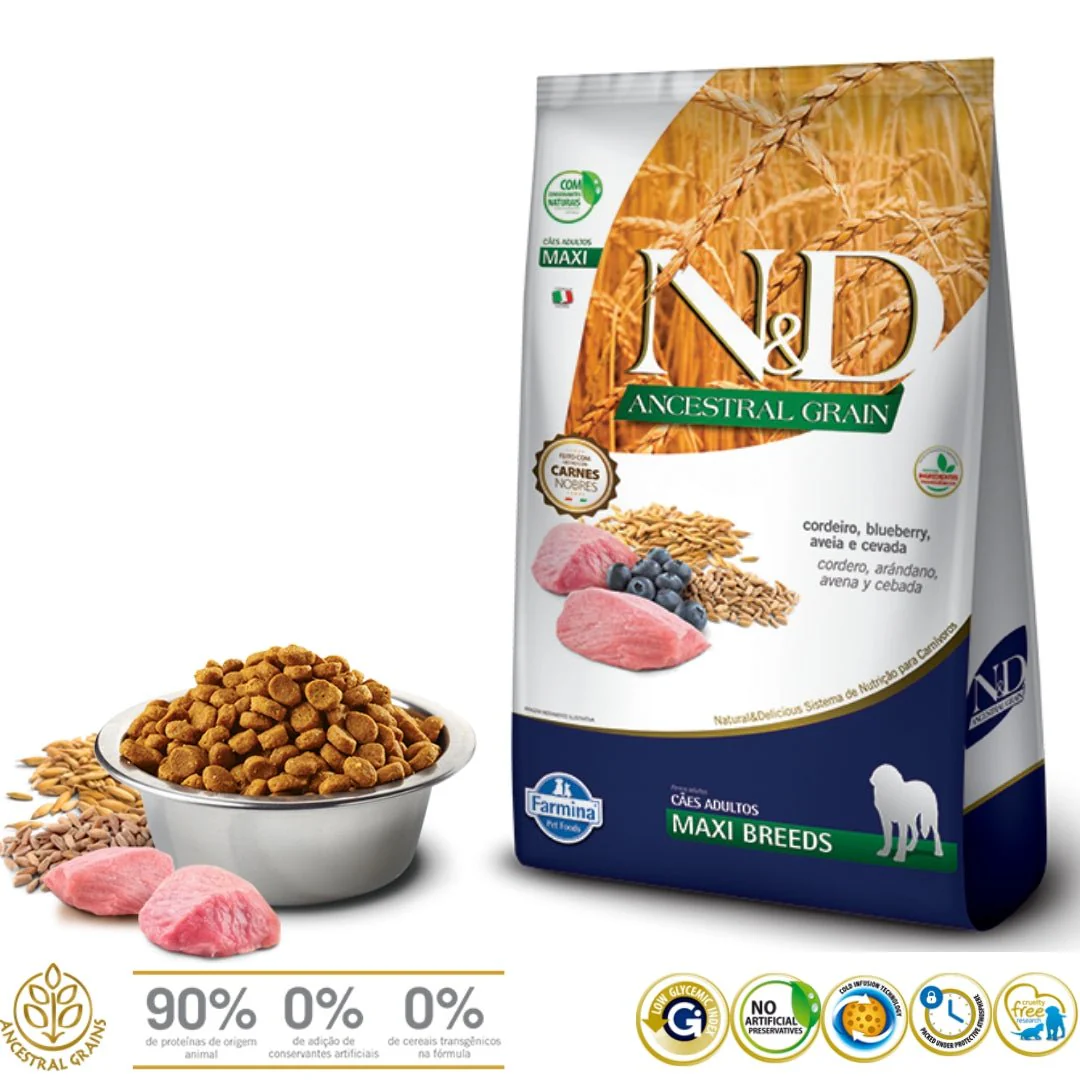 N&D Ancestral Grain Cordero Adulto Maxi 10.1kg