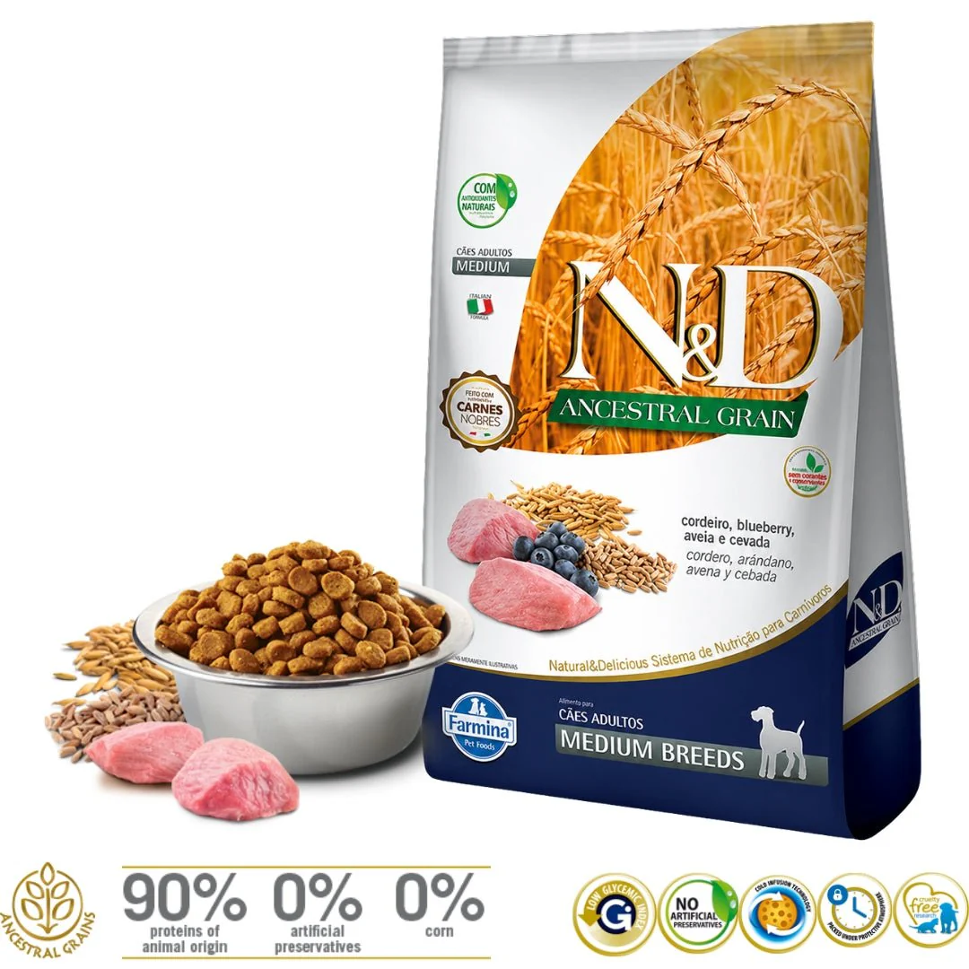 N&D Ancestral Grain Cordero Adulto Medium