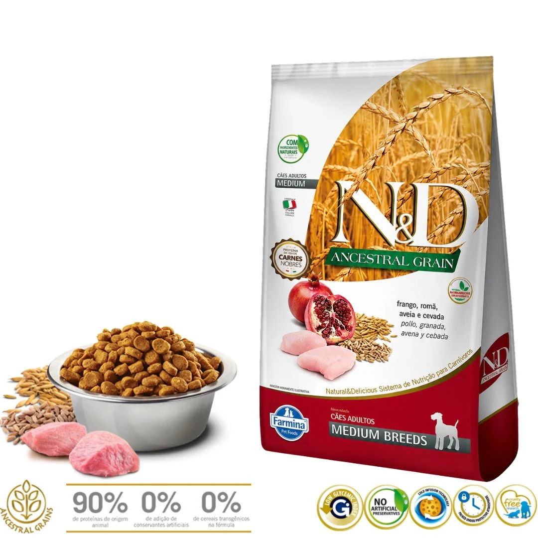 N&D Ancestral Grain Pollo Adulto Medium