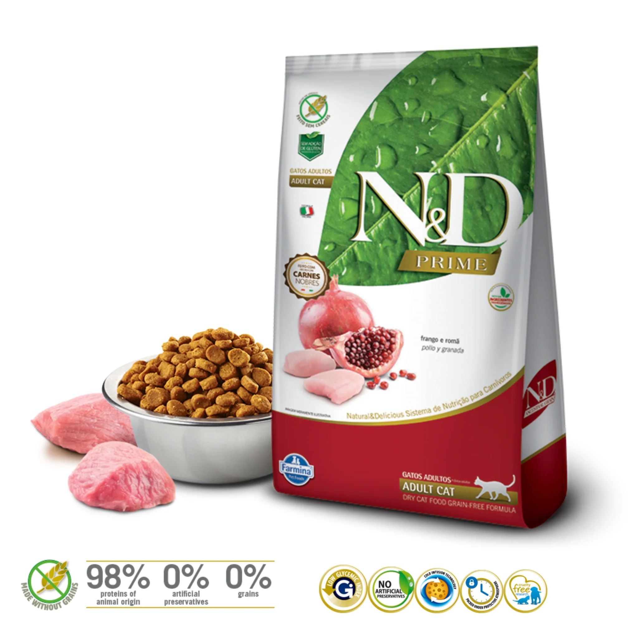 N&D Prime Cat Pollo y Granada Adulto