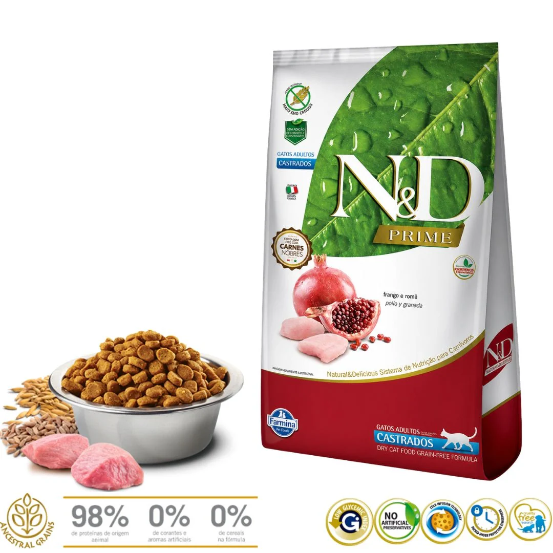 N&D Prime Cat Pollo Adulto Castrado 1.5kg