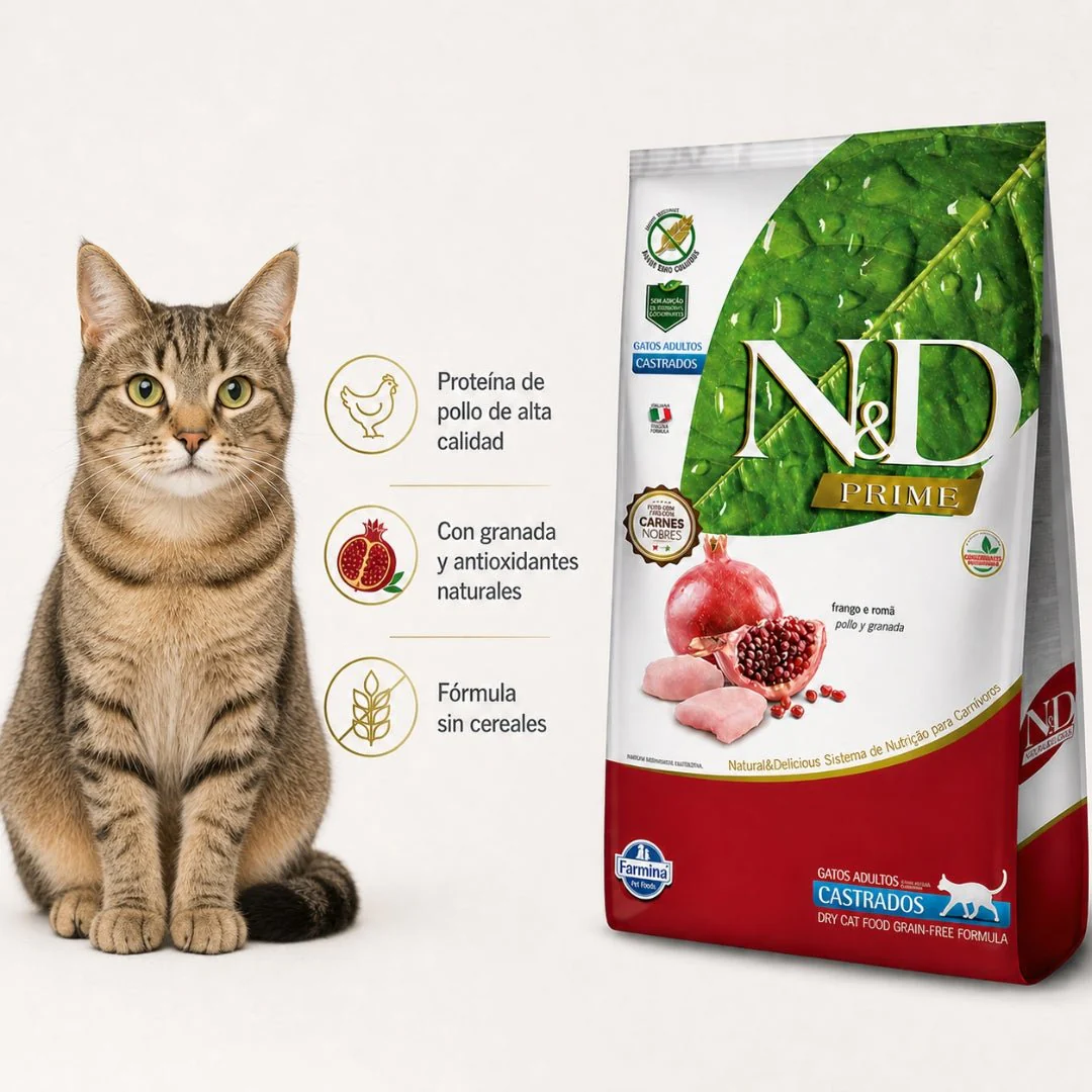N&D Prime Cat Pollo Adulto Castrado 1.5kg - Image 3
