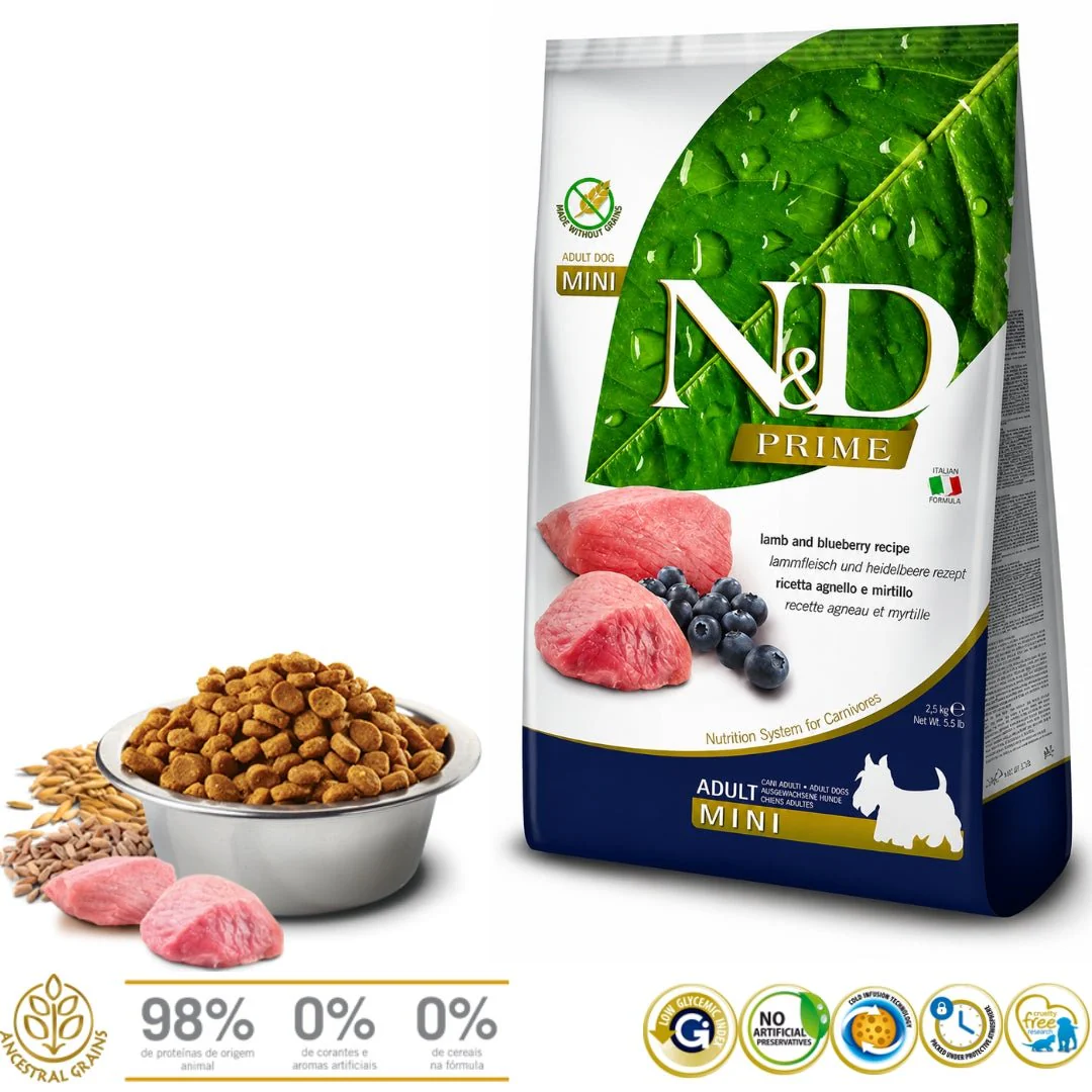 N&D Prime Cordero Adulto Mini 2.5kg