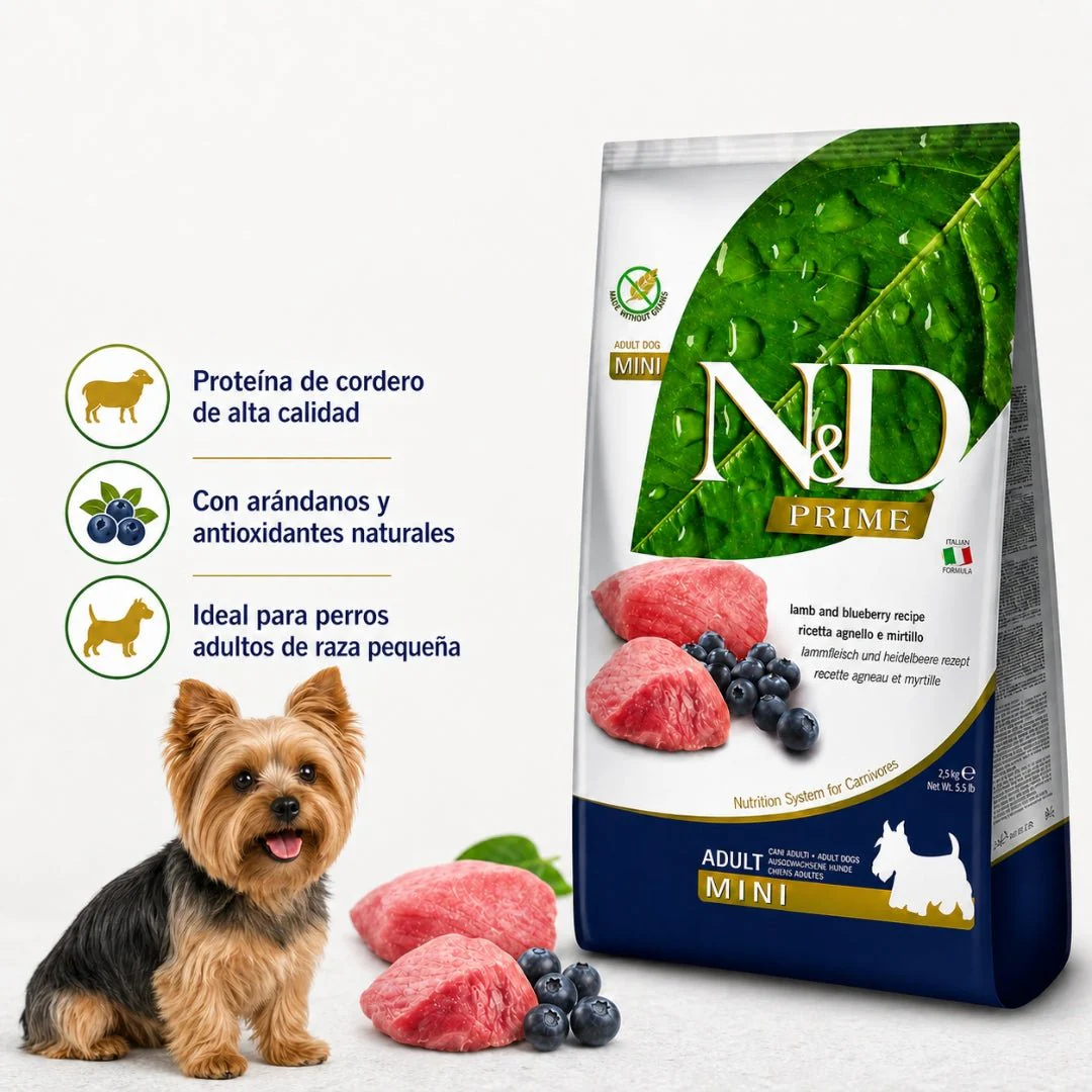 N&D Prime Cordero Adulto Mini 2.5kg - Image 3