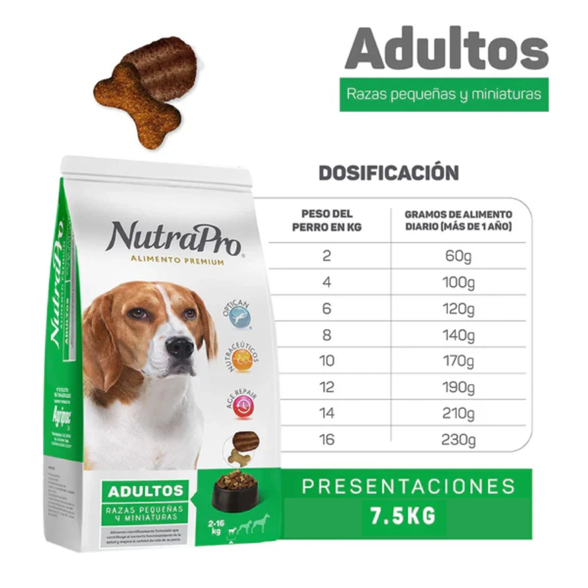 Nutrapro Adulto Razas Pequeñas y Miniaturas 7.5 kg - Image 3
