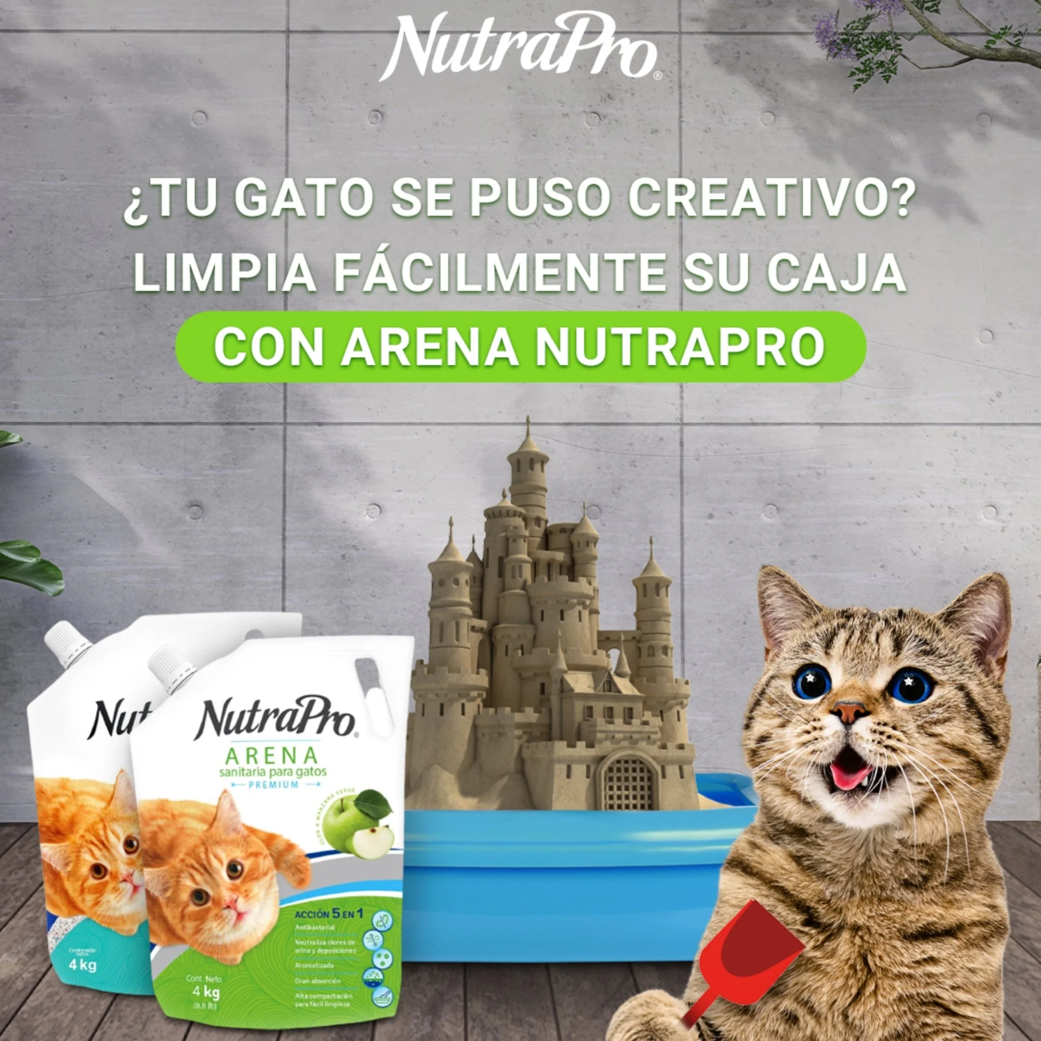 NutraPro Arena para Gatos Lavanda o Manzana – Control de Olor y Alta Absorción 18 kg - Image 3