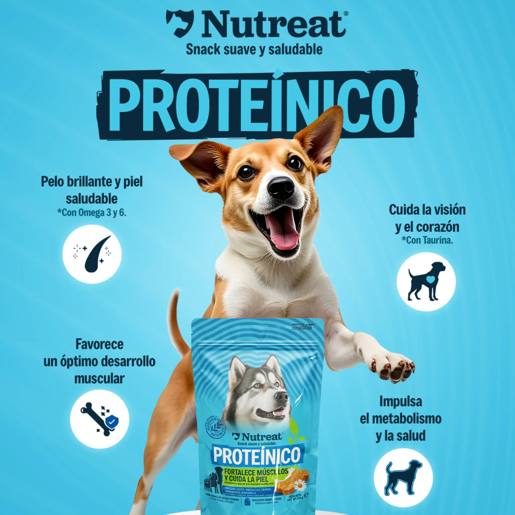 Nutreat Snack Proteínico 2PACK para Perros – Premio Nutritivo y Funcional - Image 3
