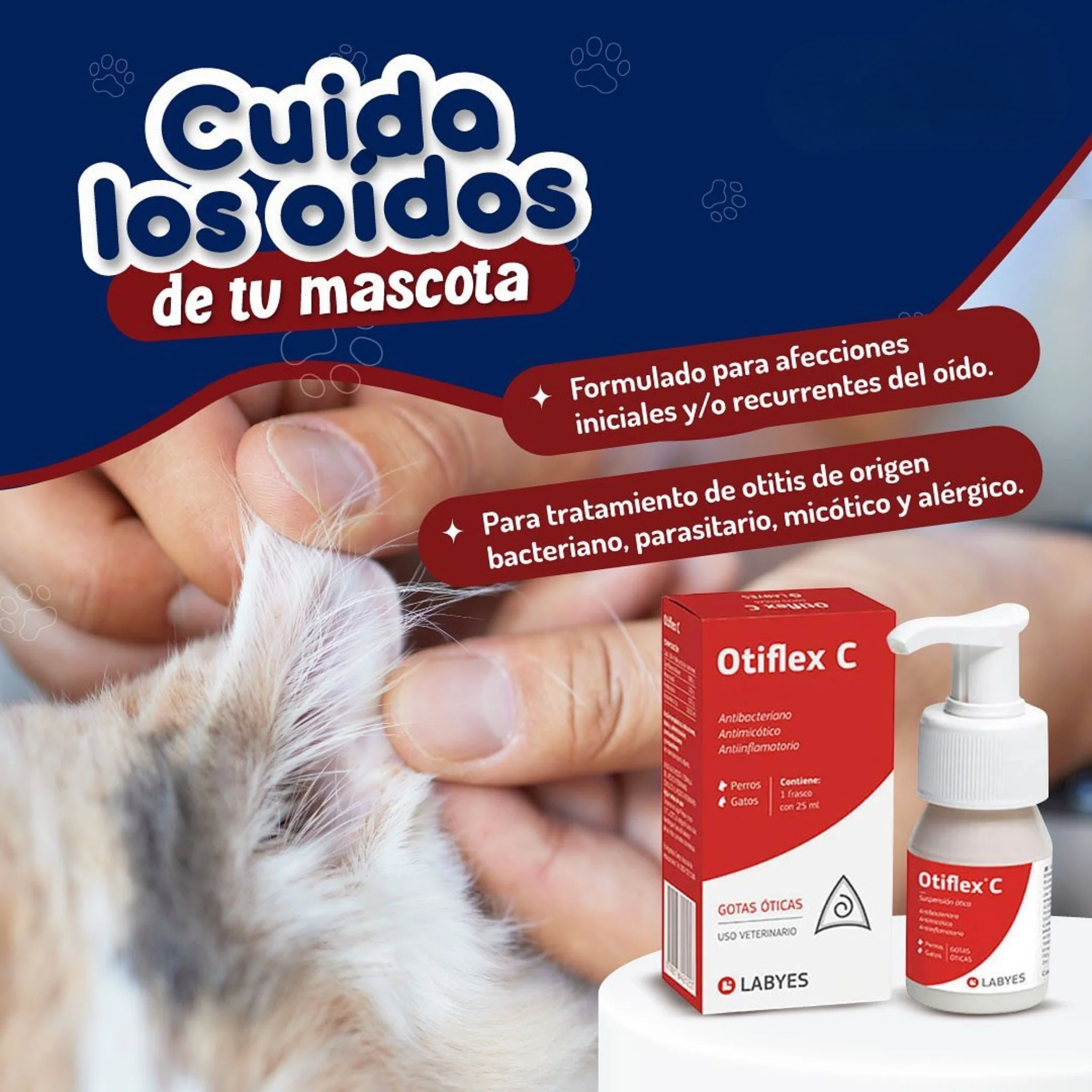 Otiflex C – Tratamiento Ótico para Otitis en Perros y Gatos - Image 2