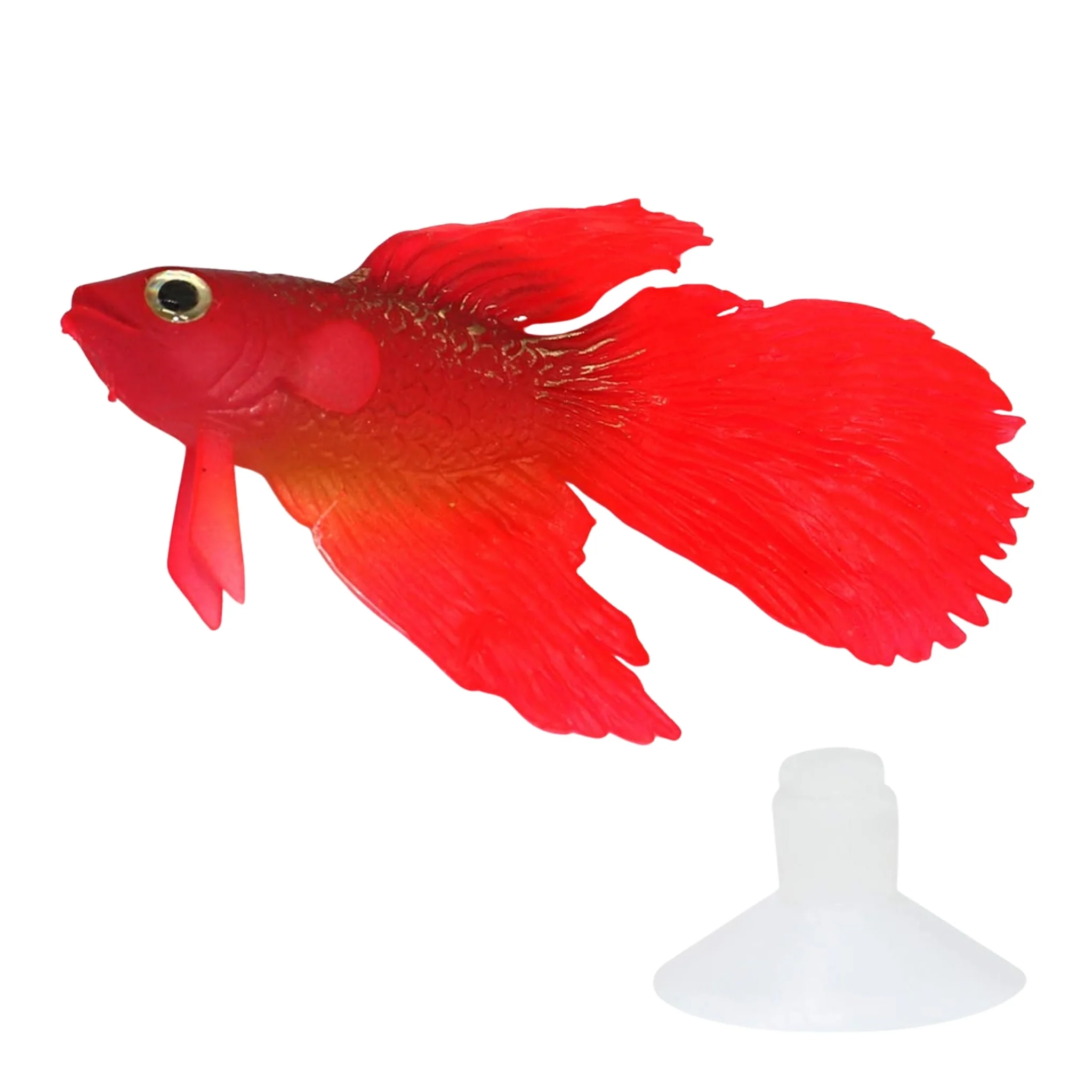 Pez Betta Artificial de Silicona para Acuario
