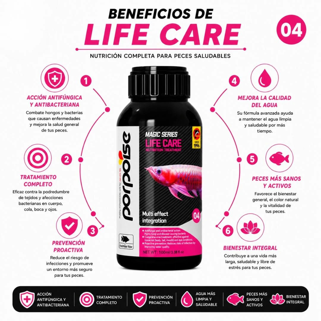 Porpoise Magic Series Life Care 100 ml – Tratamiento Multiefecto para Peces Ornamentales - Image 3