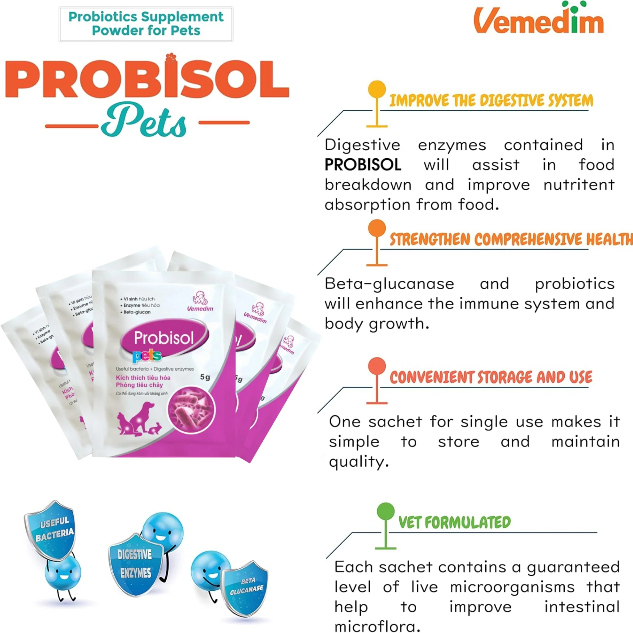 Probisol Pets - Probiótico en Polvo (30 sobres) - Image 4