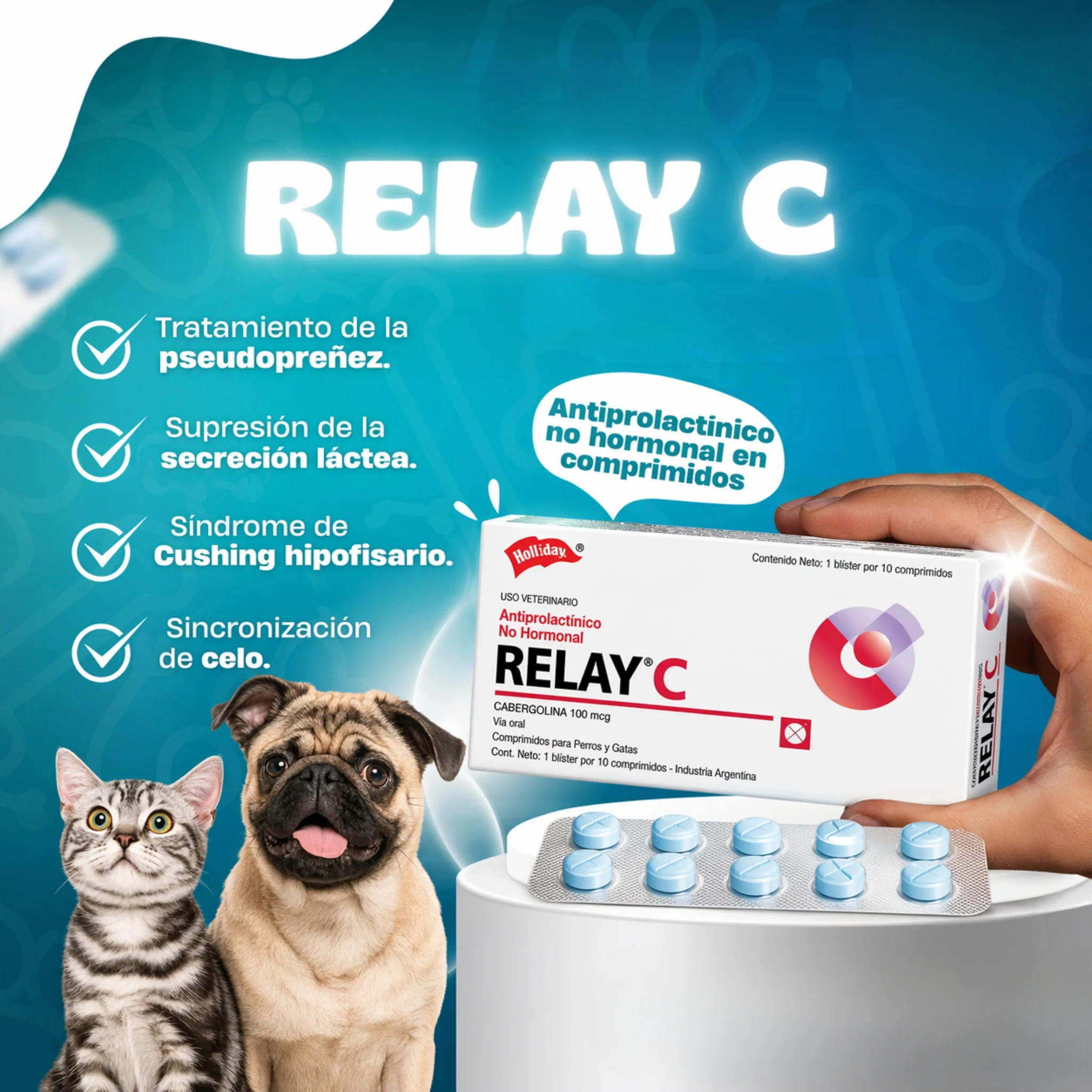 Relay C – Antiprolactínico para Pseudopreñez en Perros y Gatos - Image 3