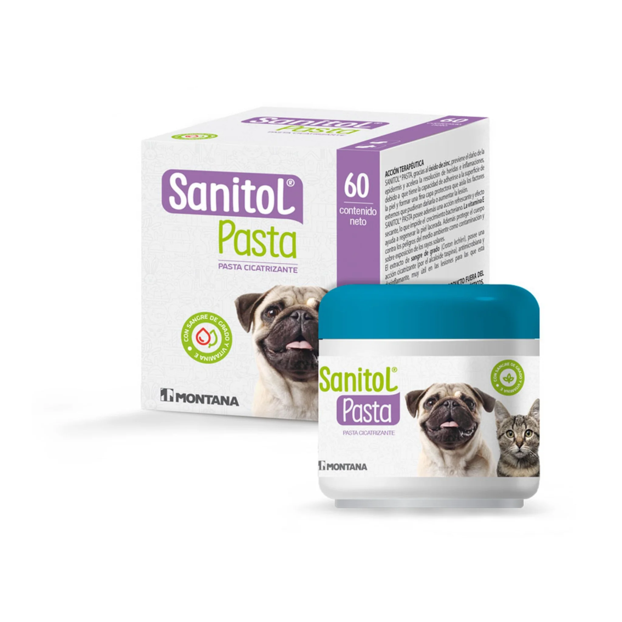 Sanitol® Pasta – Cicatrizante y Protector Cutáneo para Perros y Gatos