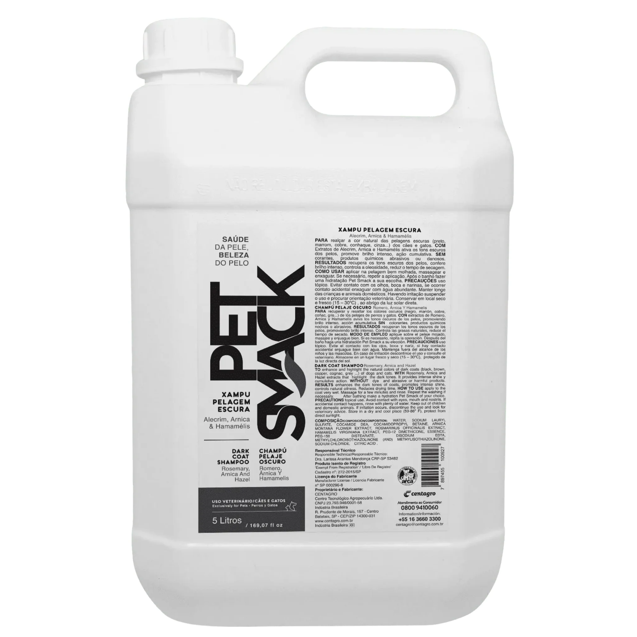 Shampoo Pet Smack Pelajes Oscuros para Perros y Gatos | Realza e Intensifica el Tono - Image 2